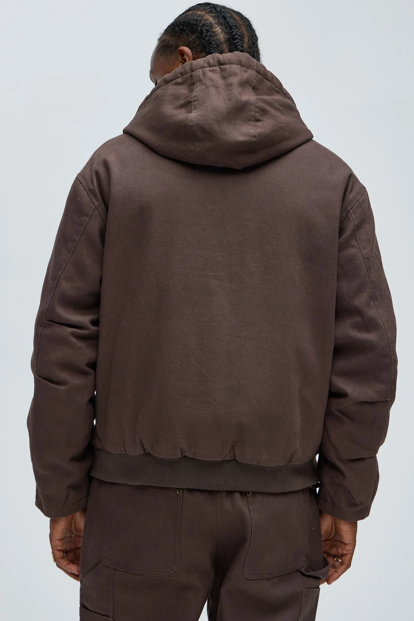 Alexander Utility Canvas Hooded Jacket - Brown