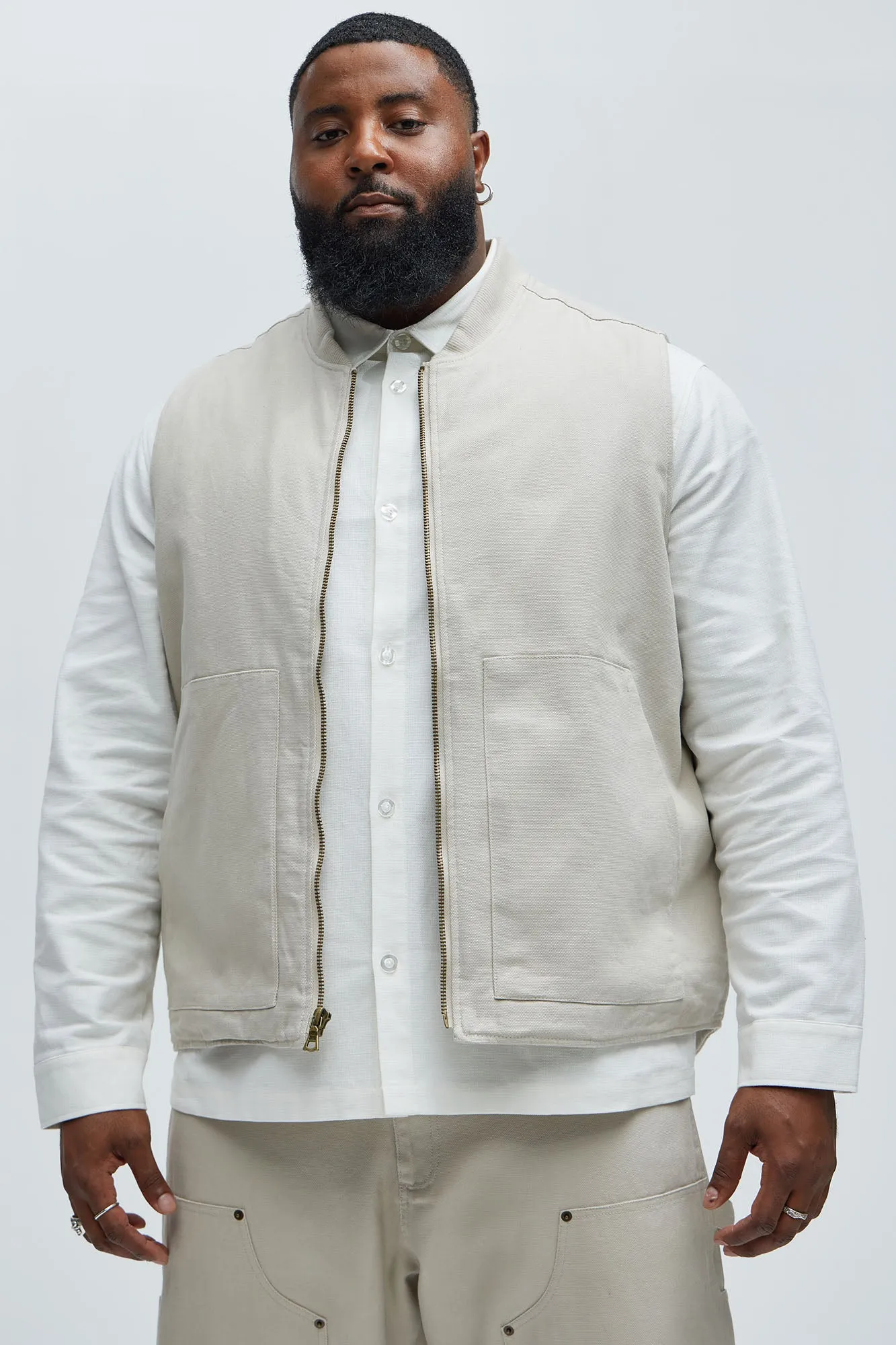 Alexander Utility Canvas Vest - Off White