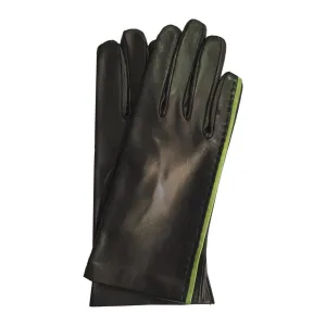 Alexandra - Women's Silk Lined Leather Gloves with Stripe