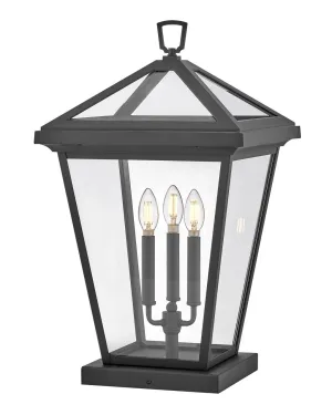 Alford Place LED Pier Mount Lantern in Museum Black