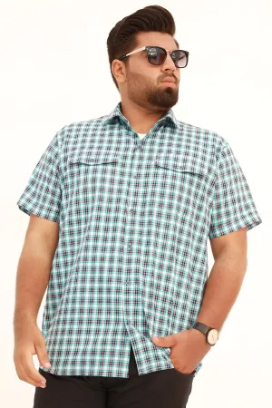 Algiers Blue Checks Shirt (Plus Size) - S22 - MS0039P