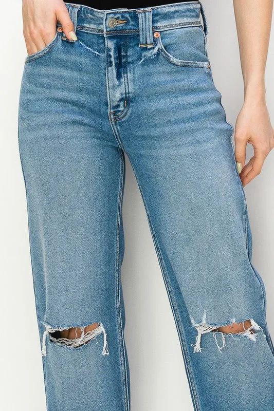 Alice High Rise Straight Leg Jeans