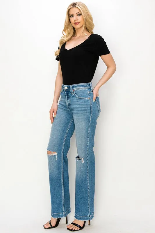 Alice High Rise Straight Leg Jeans