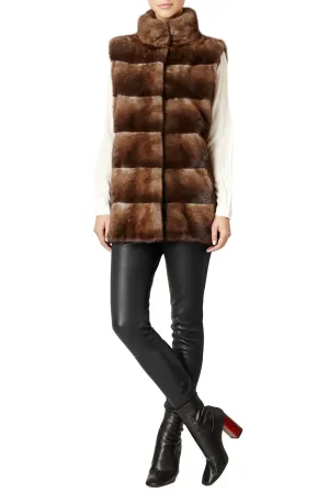 Alice Women's Long Mink Fur Vest