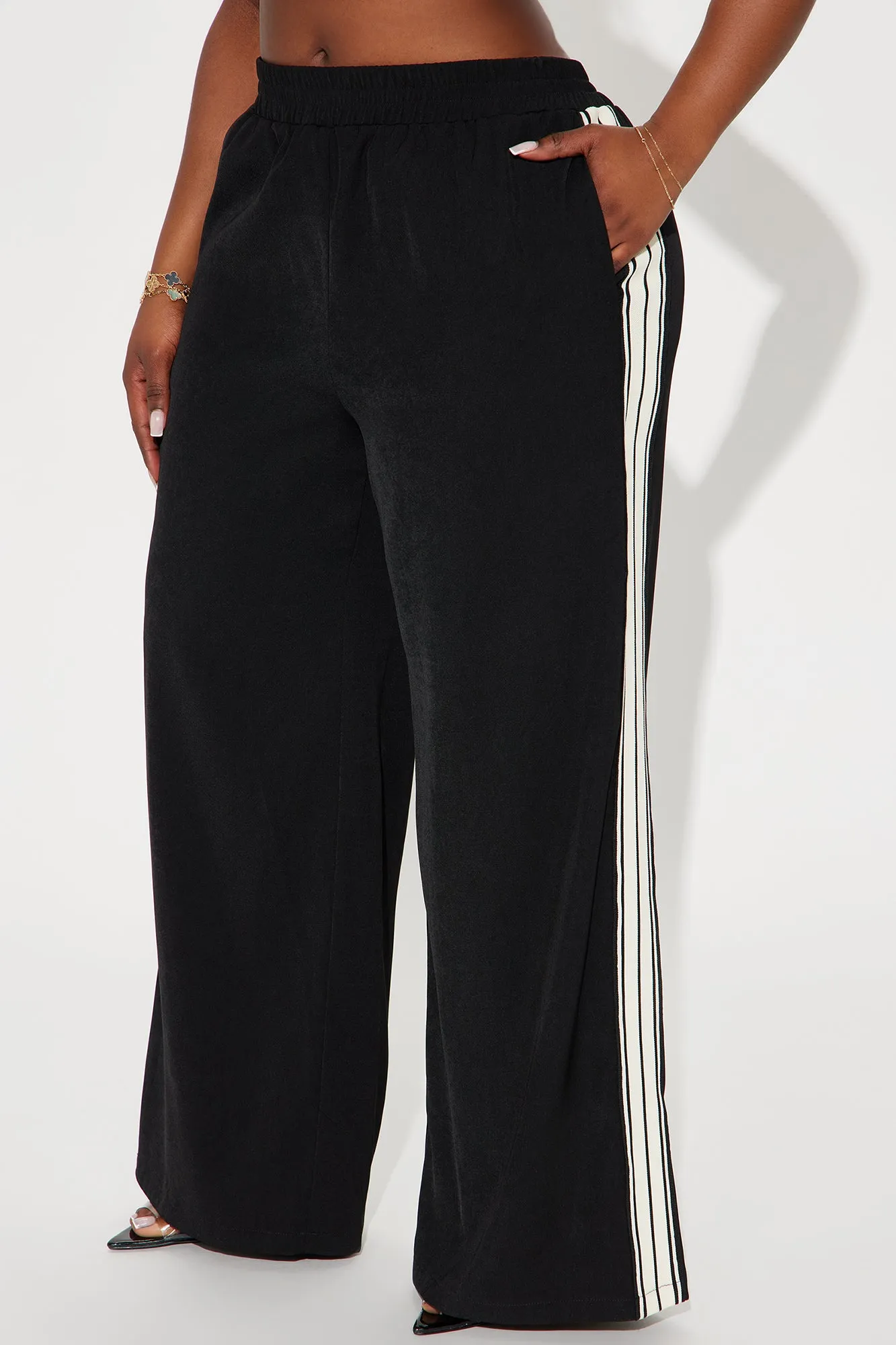 Alicia Track Trouser Pant - Black