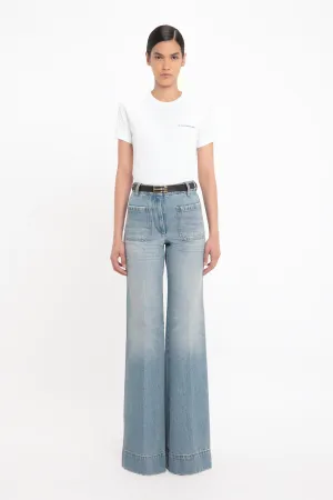 Alina High Waisted Jean In Pale Blue Wash