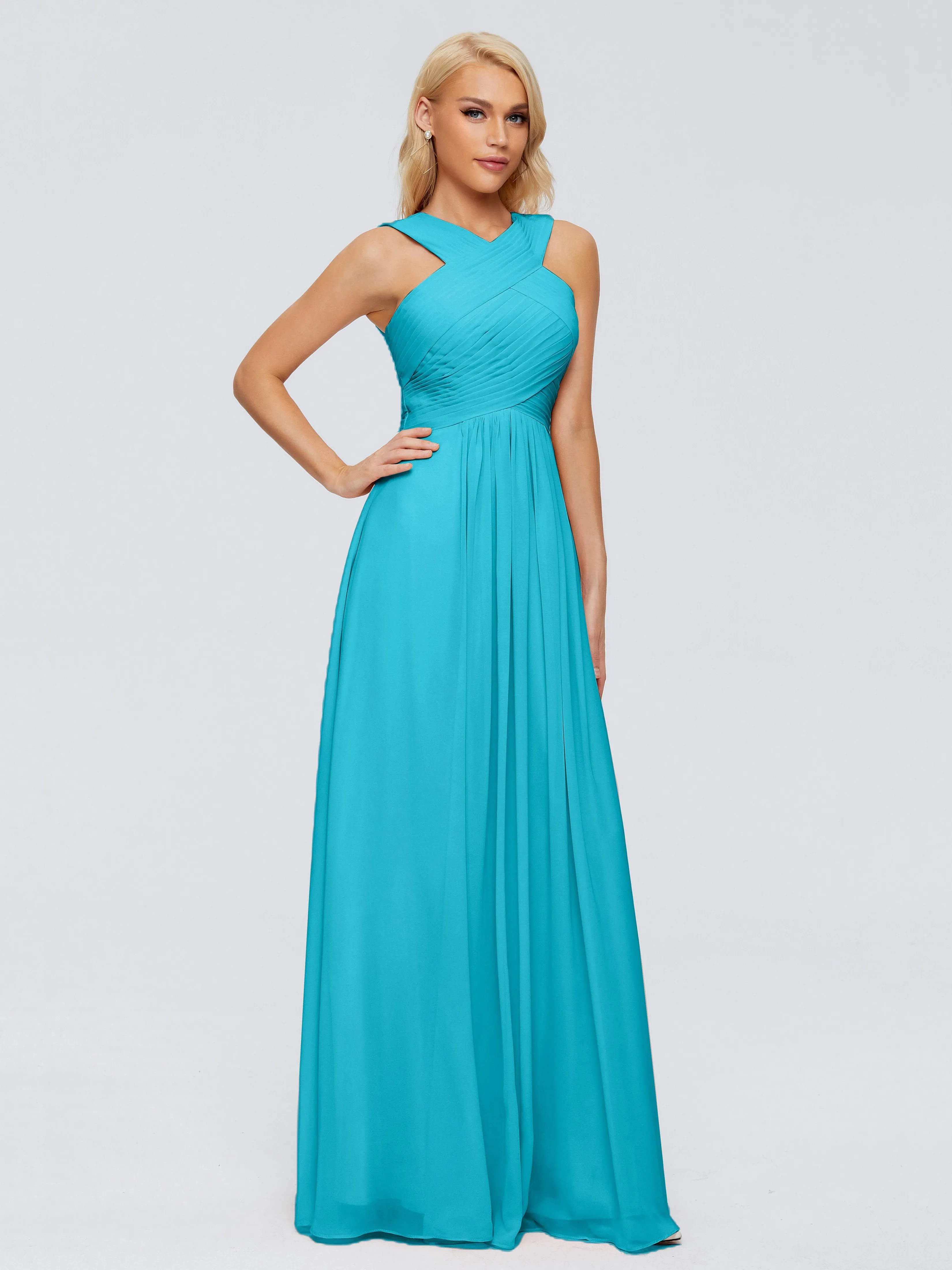 Aliyah Charming A-line Straps Chiffon Bridesmaid Dresses