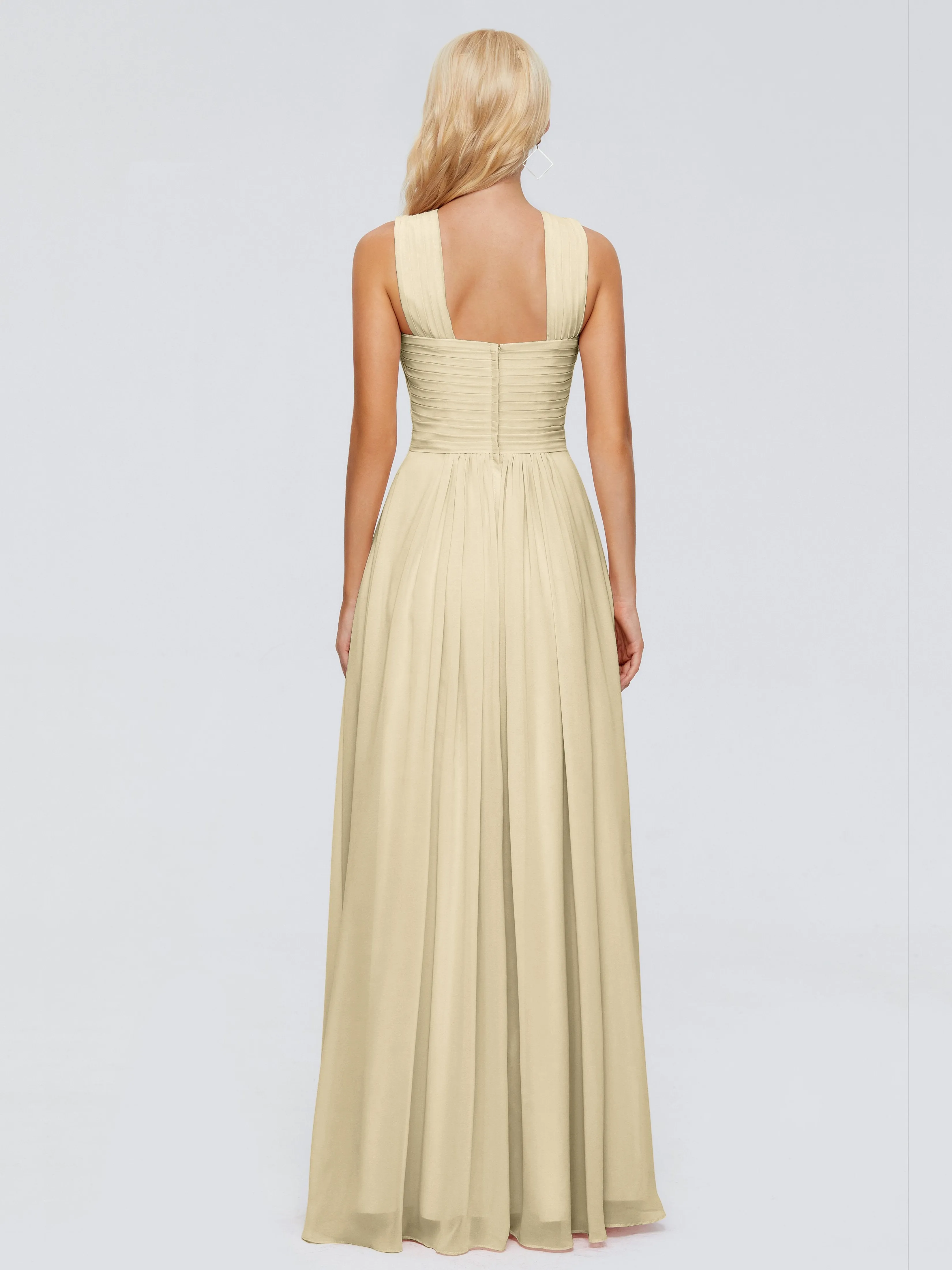 Aliyah Charming A-line Straps Chiffon Bridesmaid Dresses