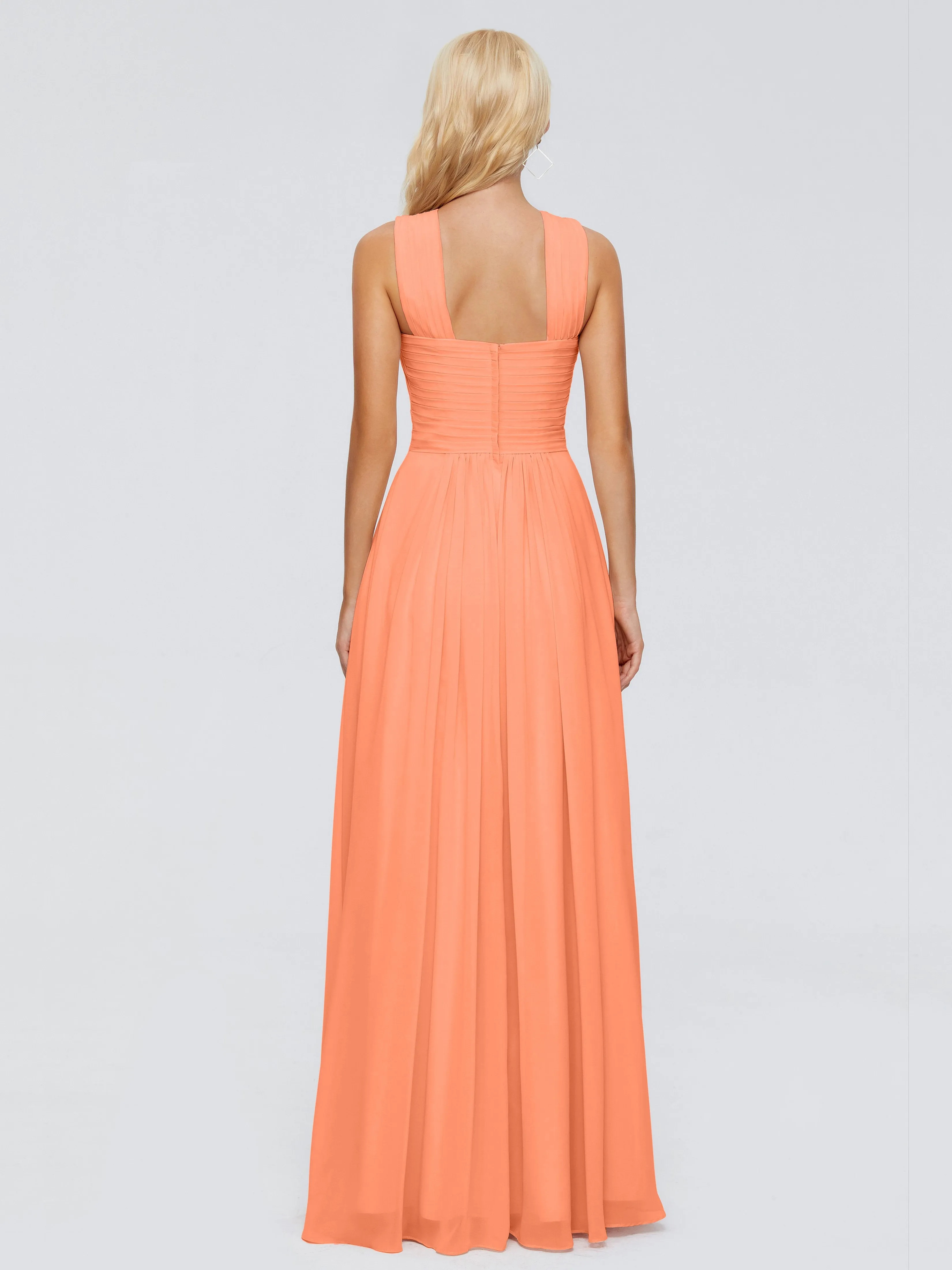 Aliyah Charming A-line Straps Chiffon Bridesmaid Dresses