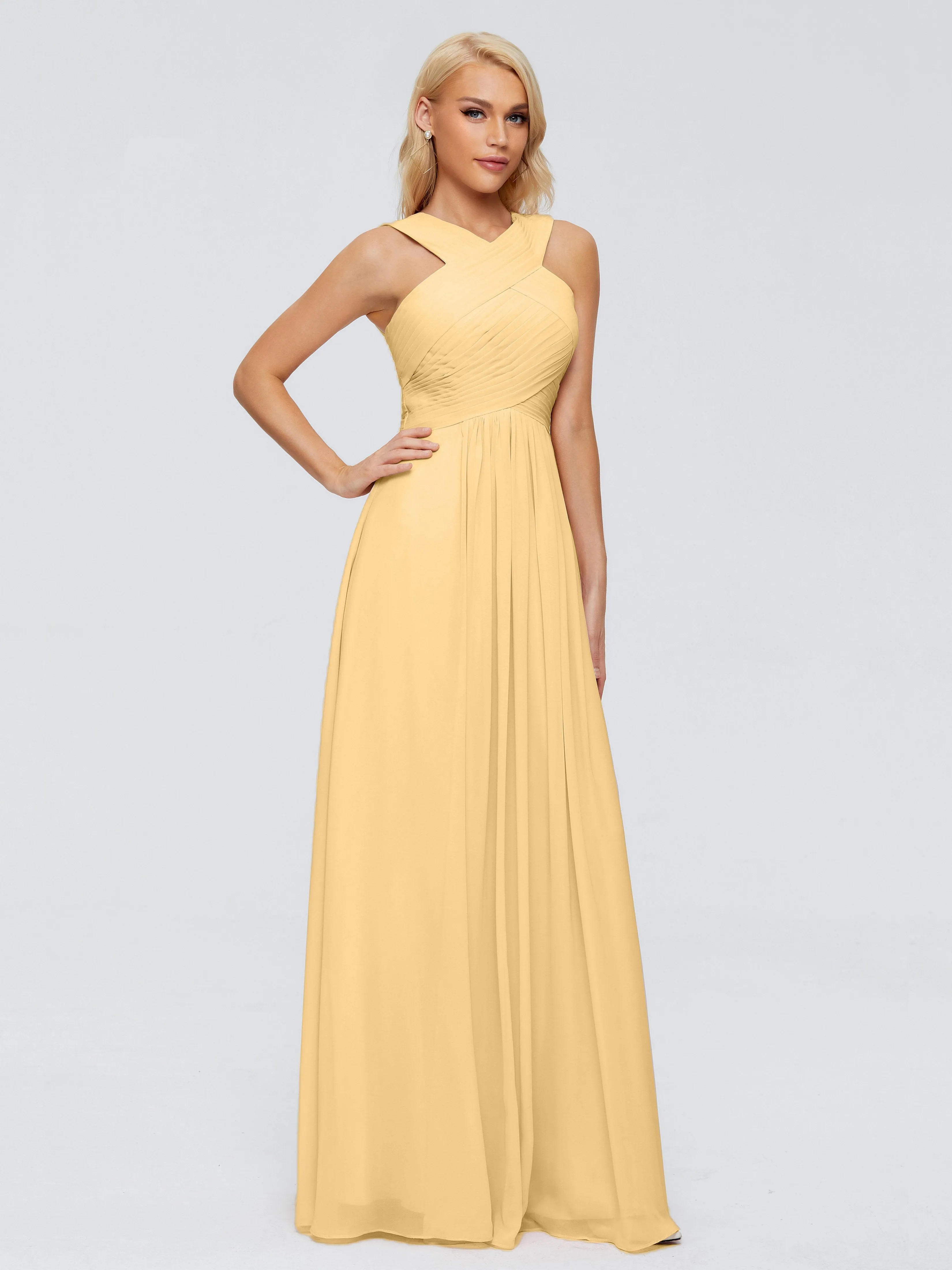 Aliyah Charming A-line Straps Chiffon Bridesmaid Dresses