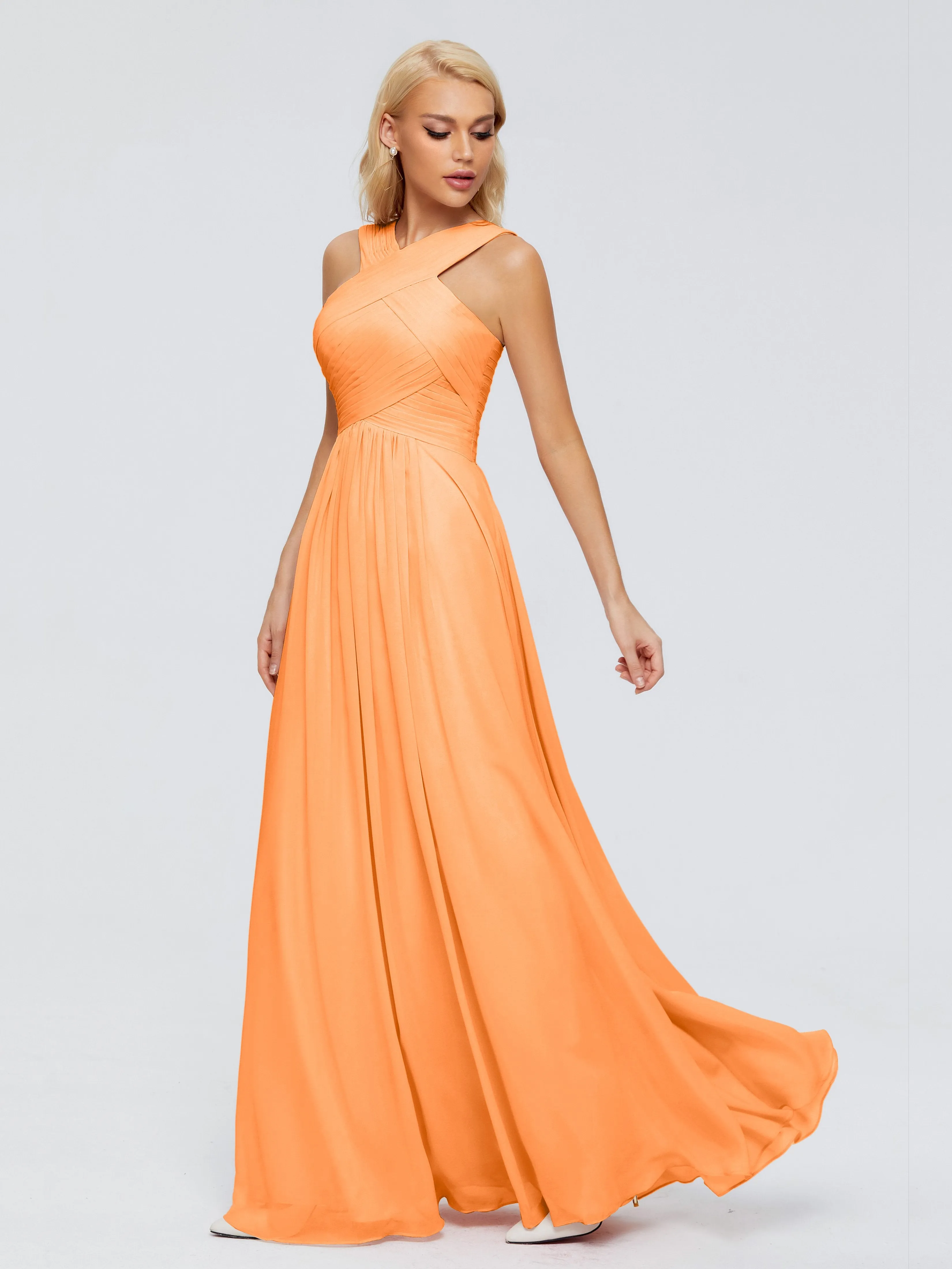 Aliyah Charming A-line Straps Chiffon Bridesmaid Dresses