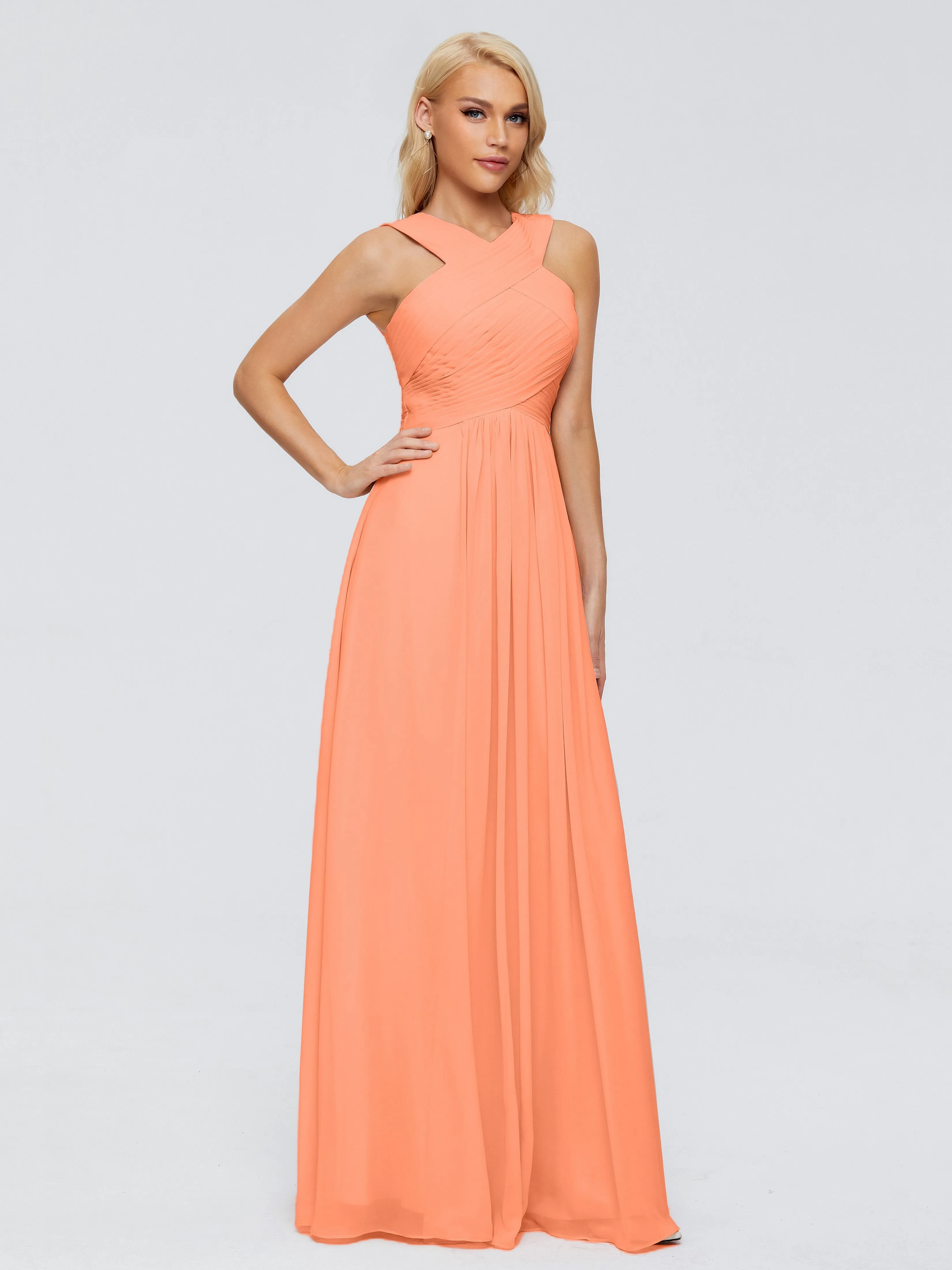 Aliyah Charming A-line Straps Chiffon Bridesmaid Dresses