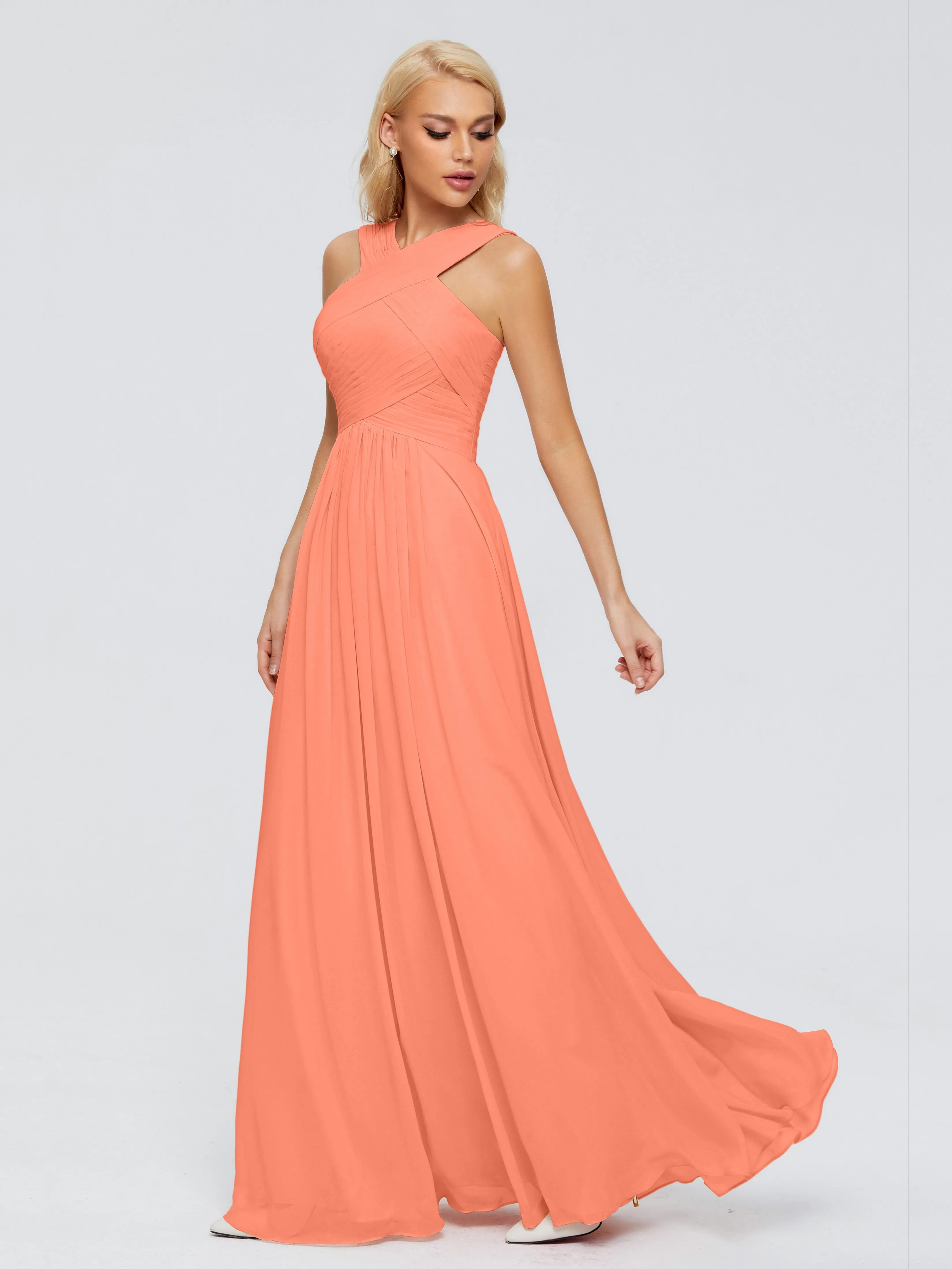 Aliyah Charming A-line Straps Chiffon Bridesmaid Dresses