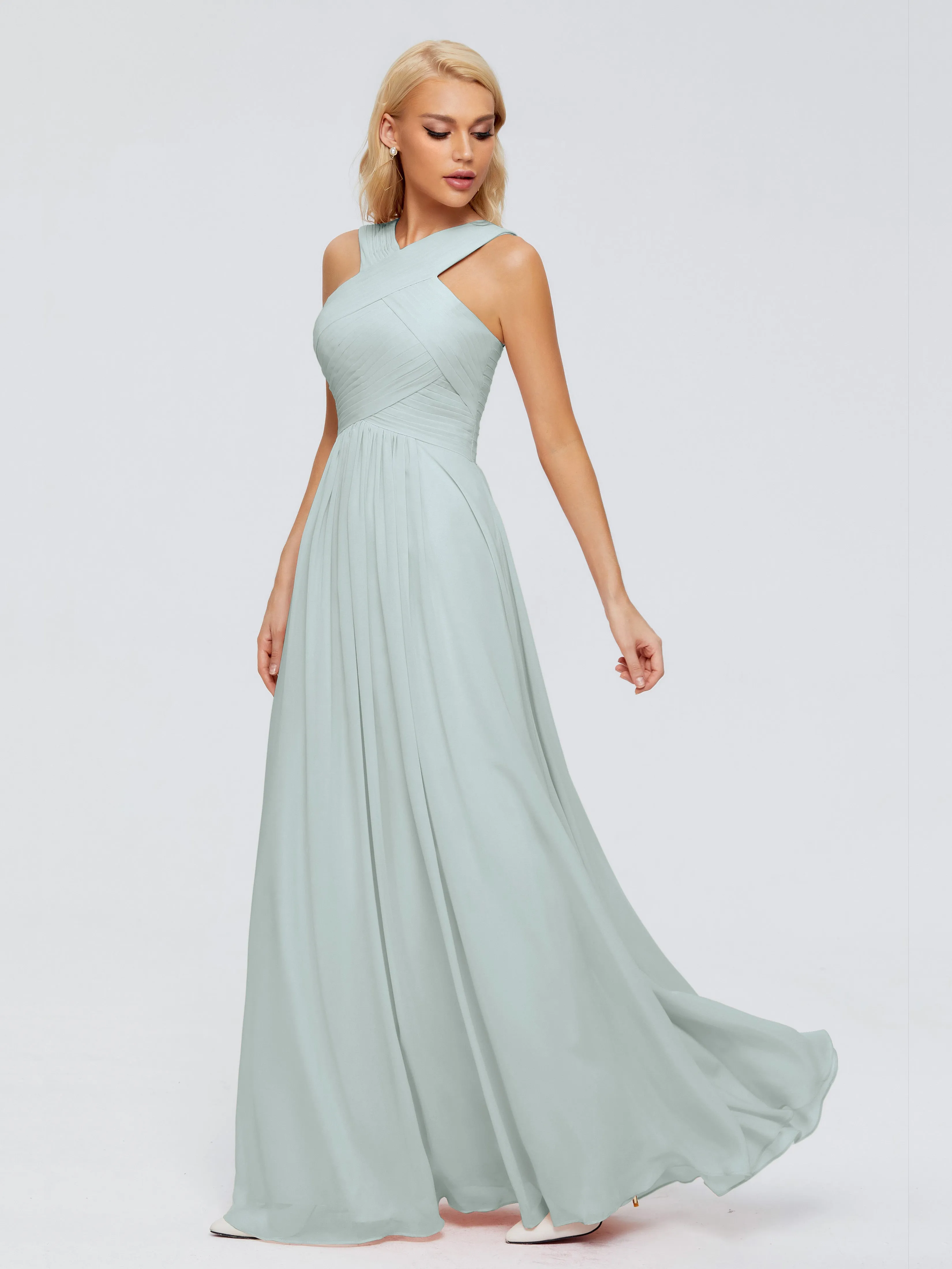 Aliyah Charming A-line Straps Chiffon Bridesmaid Dresses