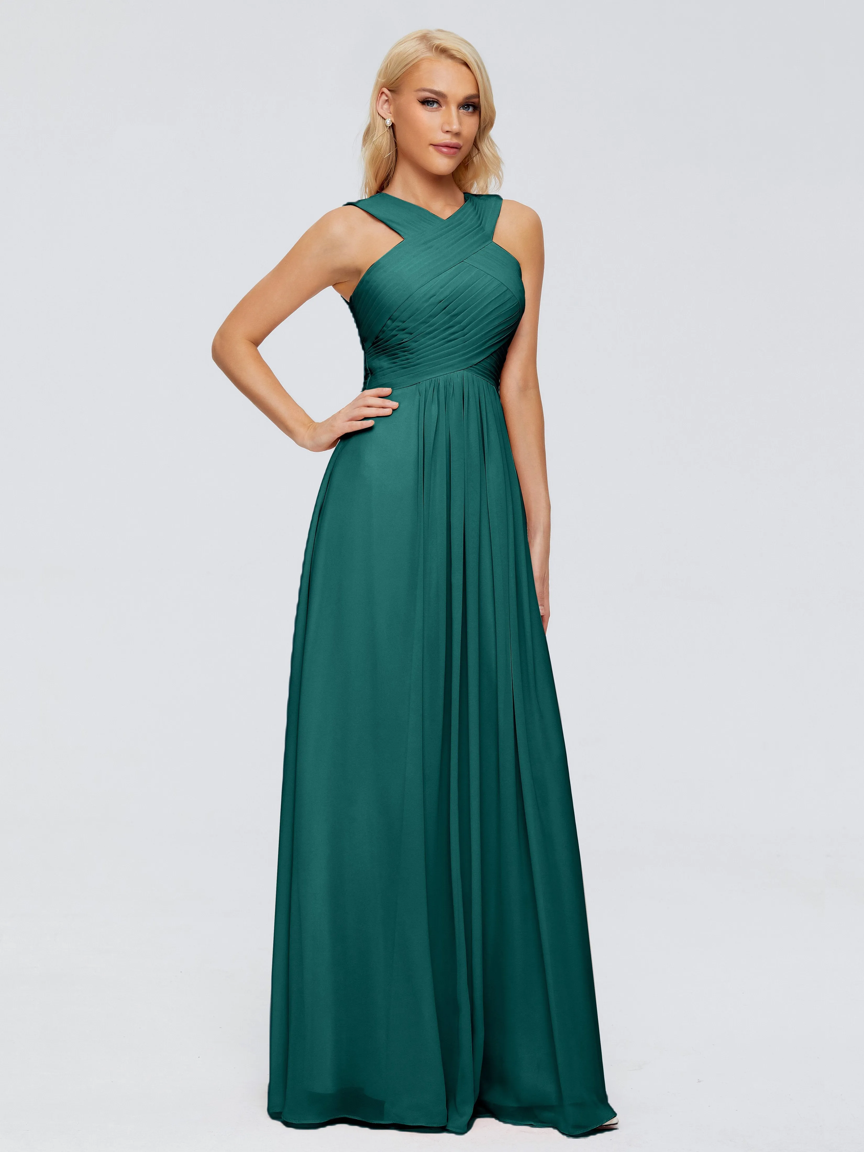 Aliyah Charming A-line Straps Chiffon Bridesmaid Dresses