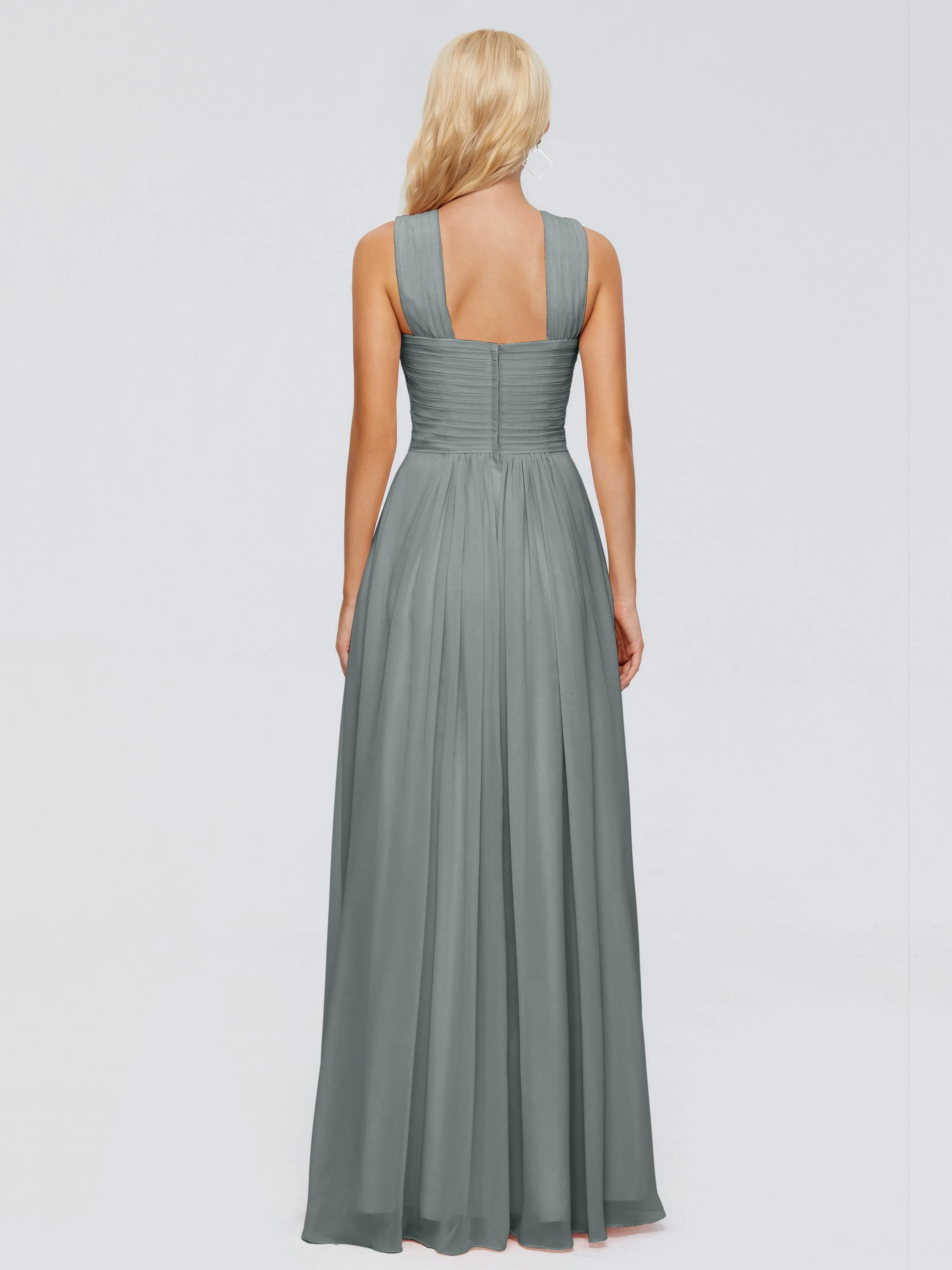 Aliyah Charming A-line Straps Chiffon Bridesmaid Dresses