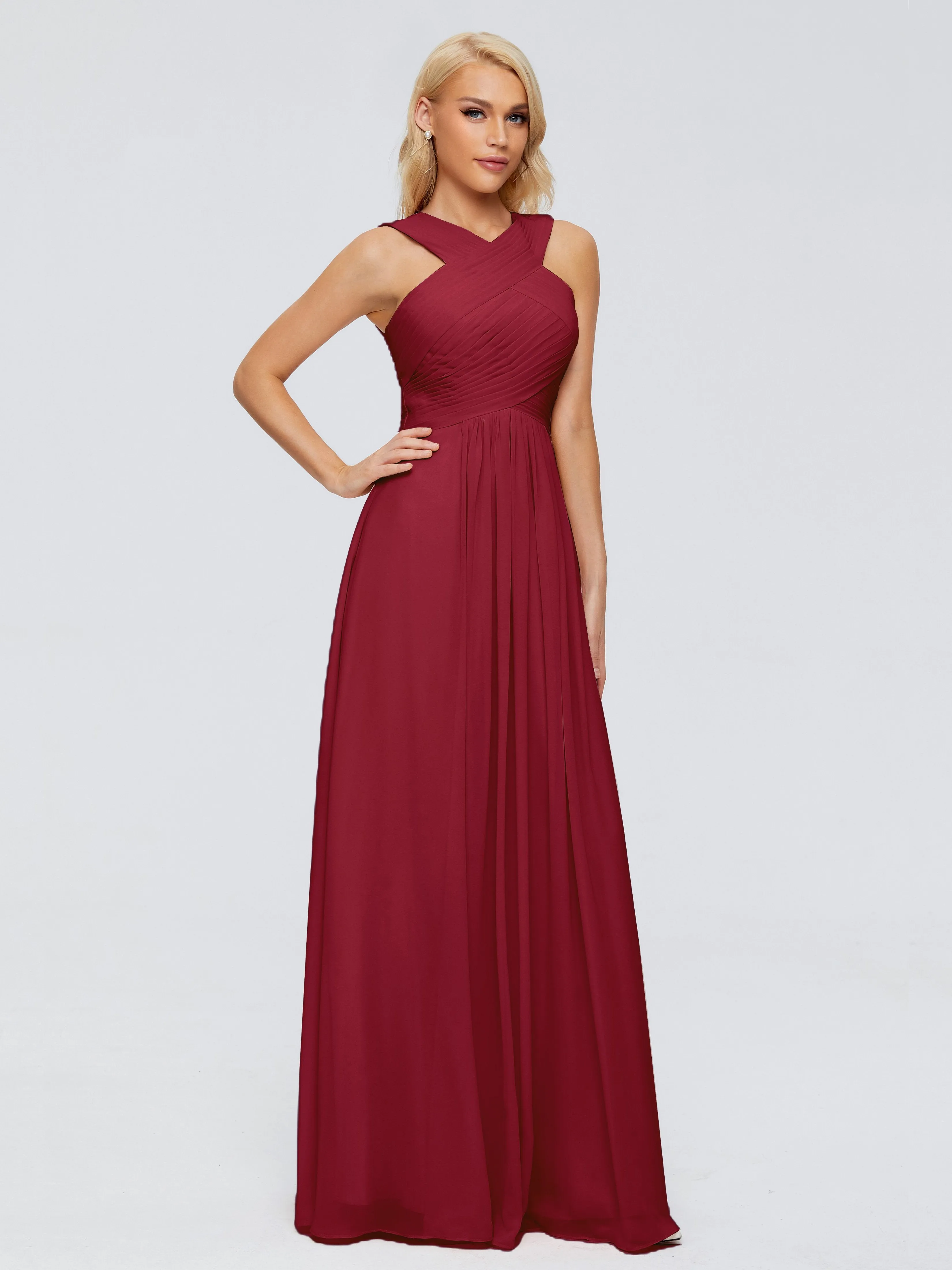 Aliyah Charming A-line Straps Chiffon Bridesmaid Dresses