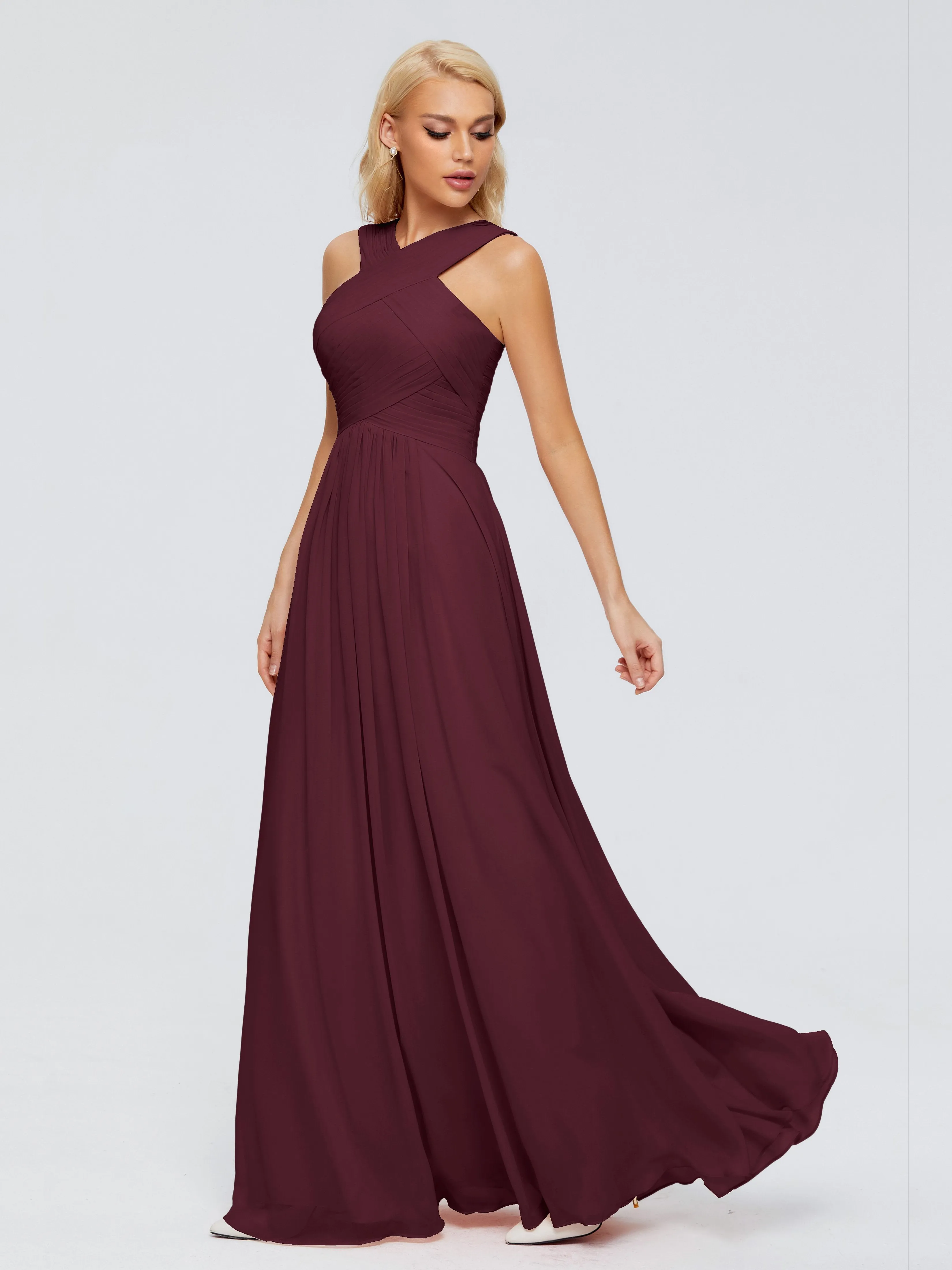 Aliyah Charming A-line Straps Chiffon Bridesmaid Dresses