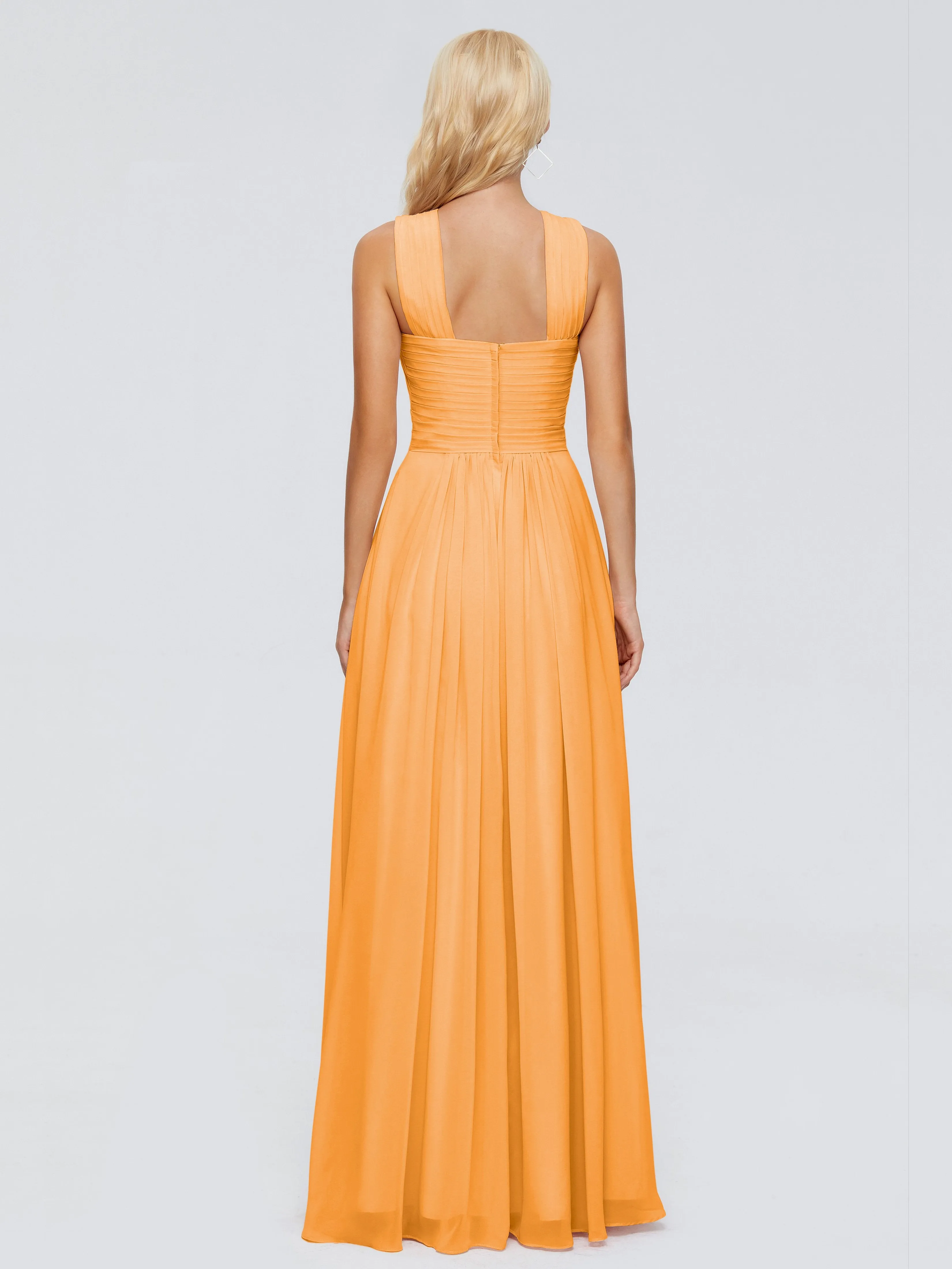 Aliyah Charming A-line Straps Chiffon Bridesmaid Dresses