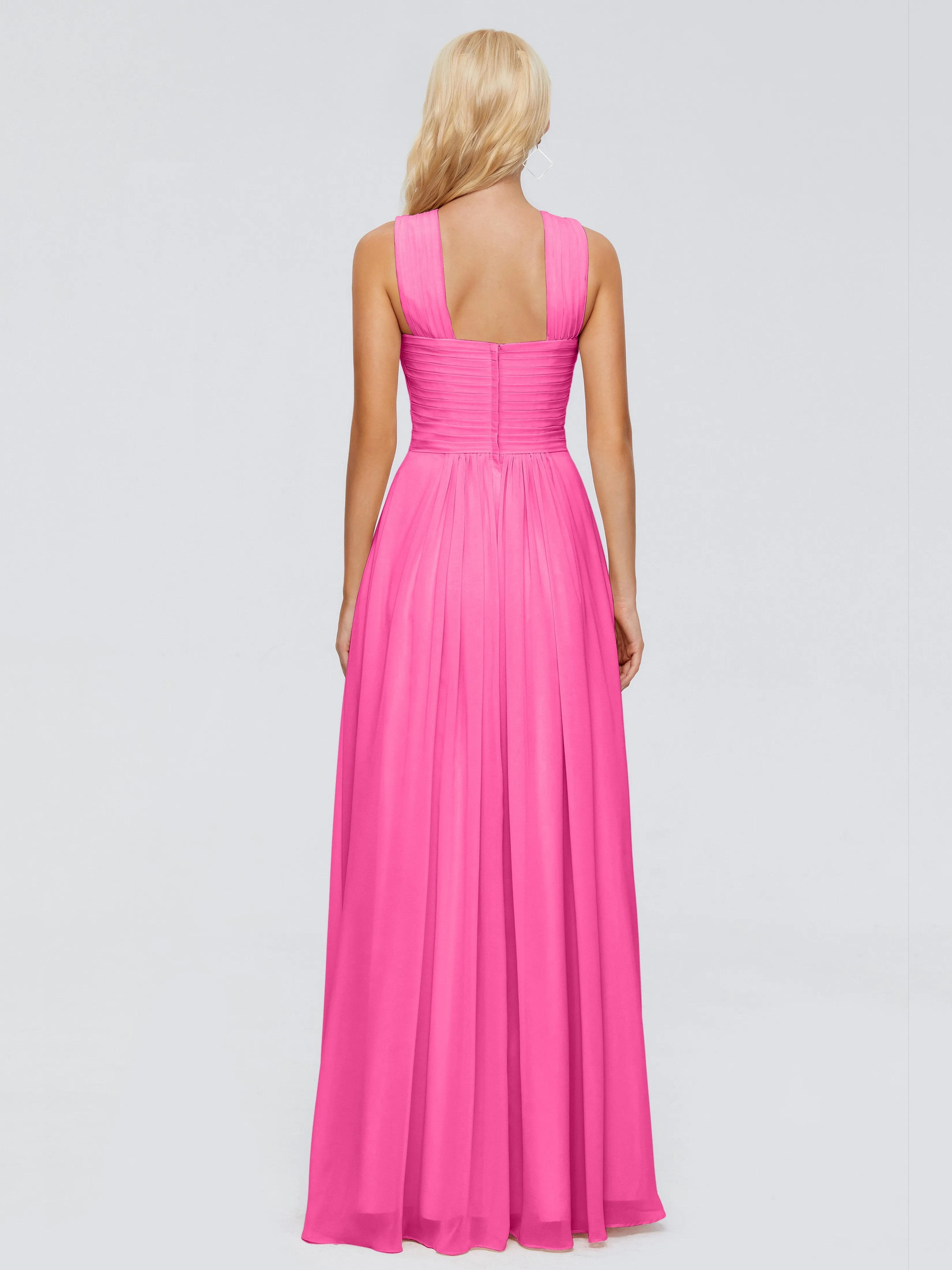 Aliyah Charming A-line Straps Chiffon Bridesmaid Dresses