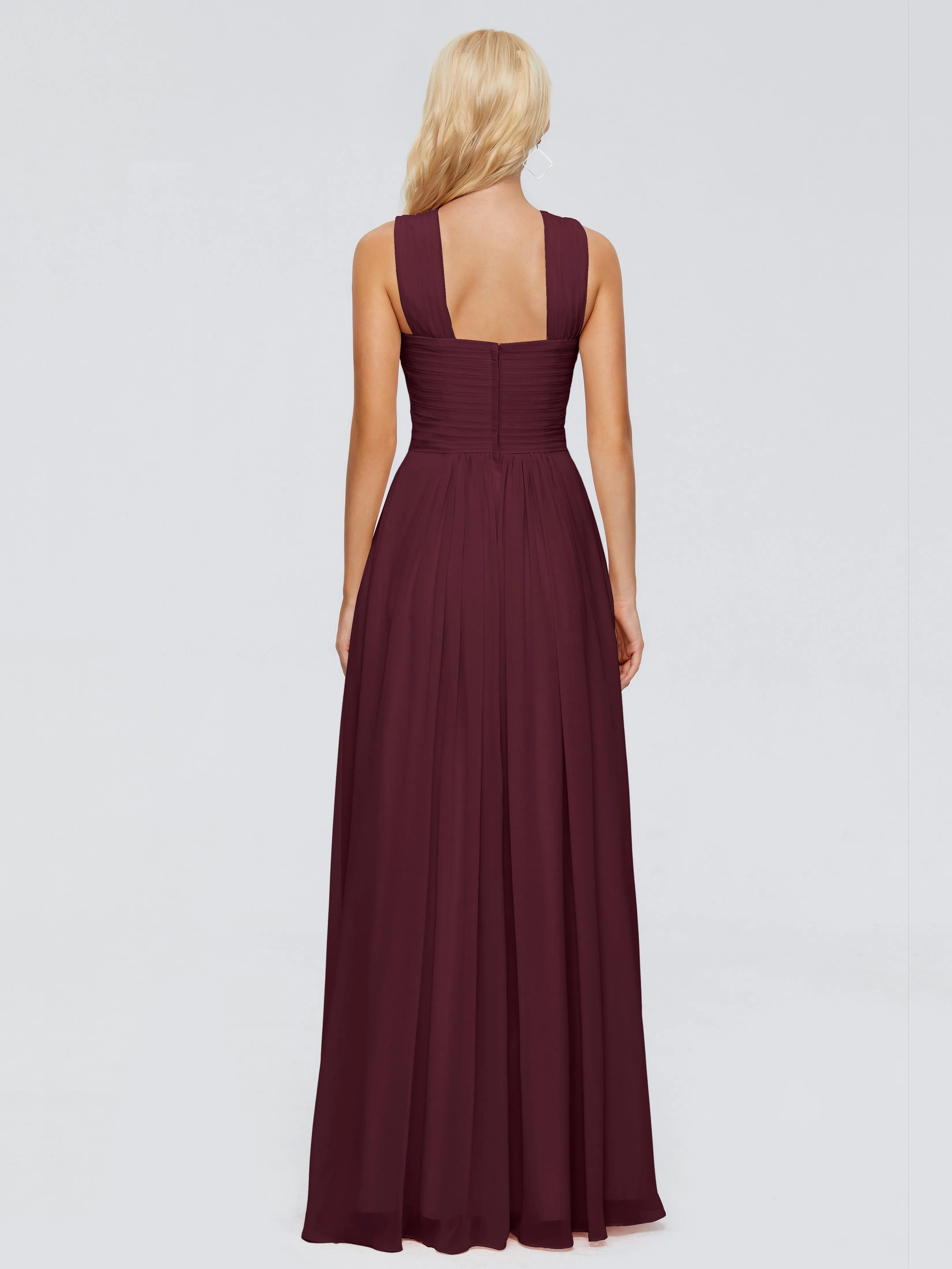 Aliyah Charming A-line Straps Chiffon Bridesmaid Dresses