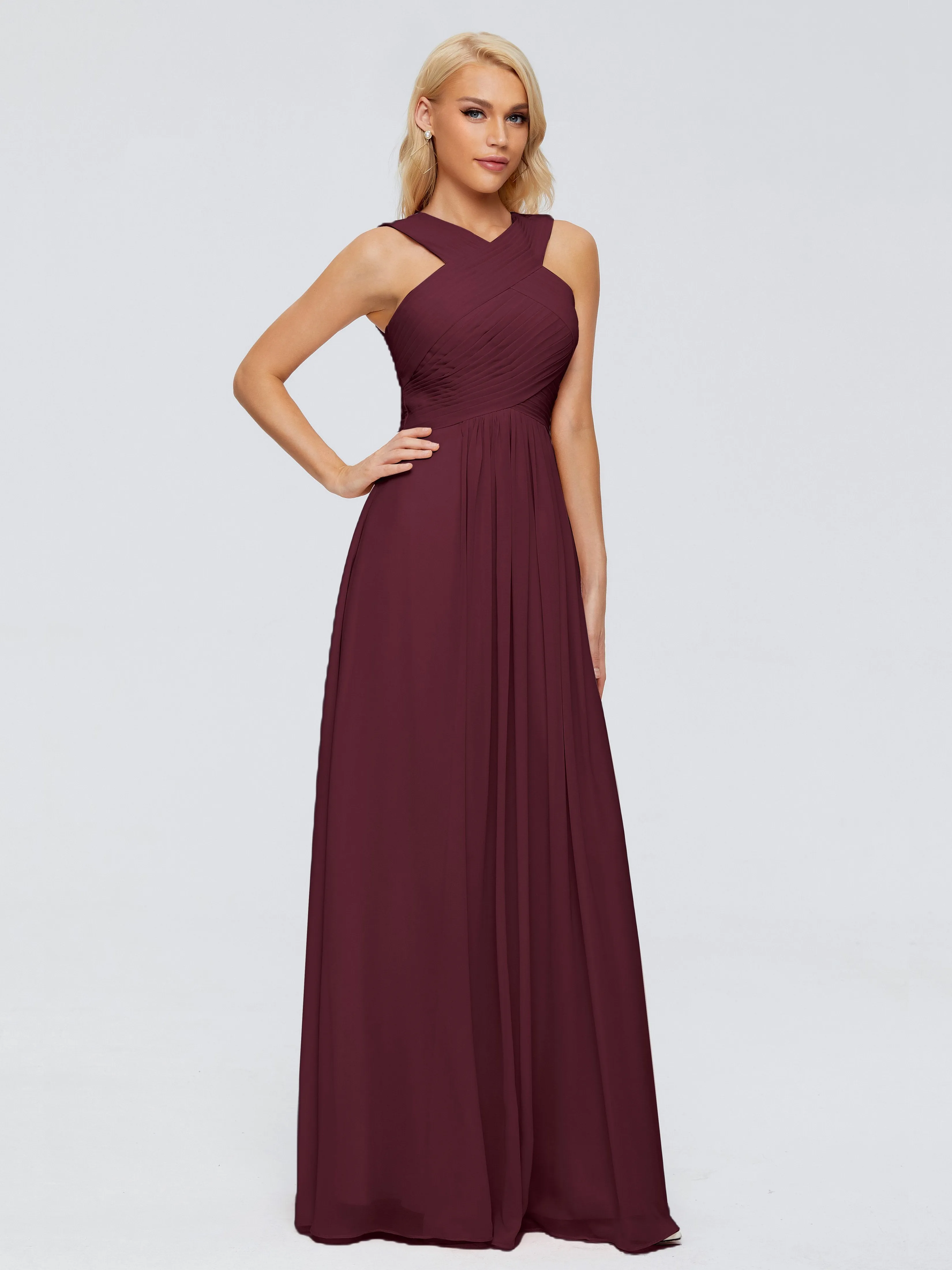 Aliyah Charming A-line Straps Chiffon Bridesmaid Dresses