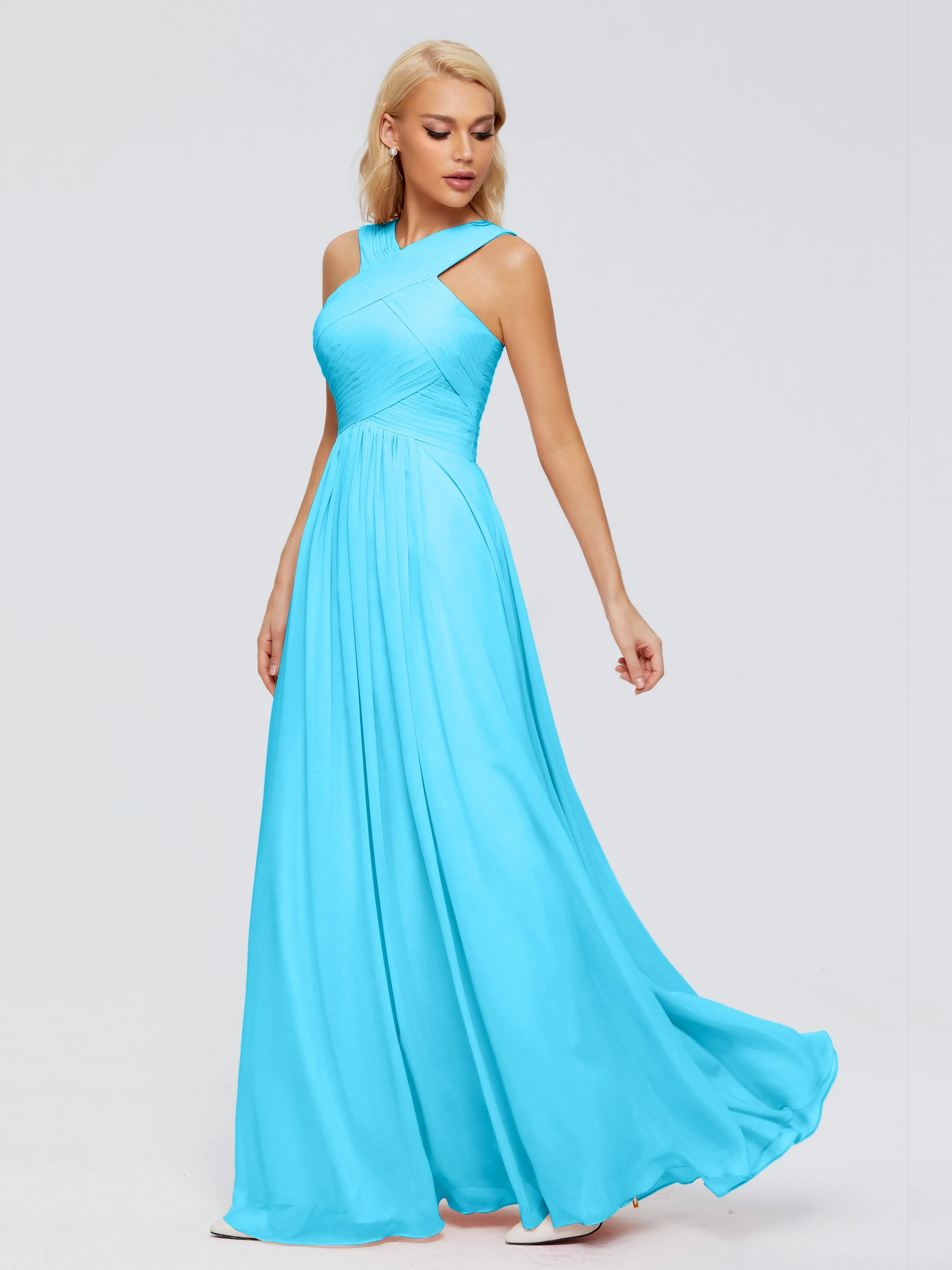 Aliyah Charming A-line Straps Chiffon Bridesmaid Dresses