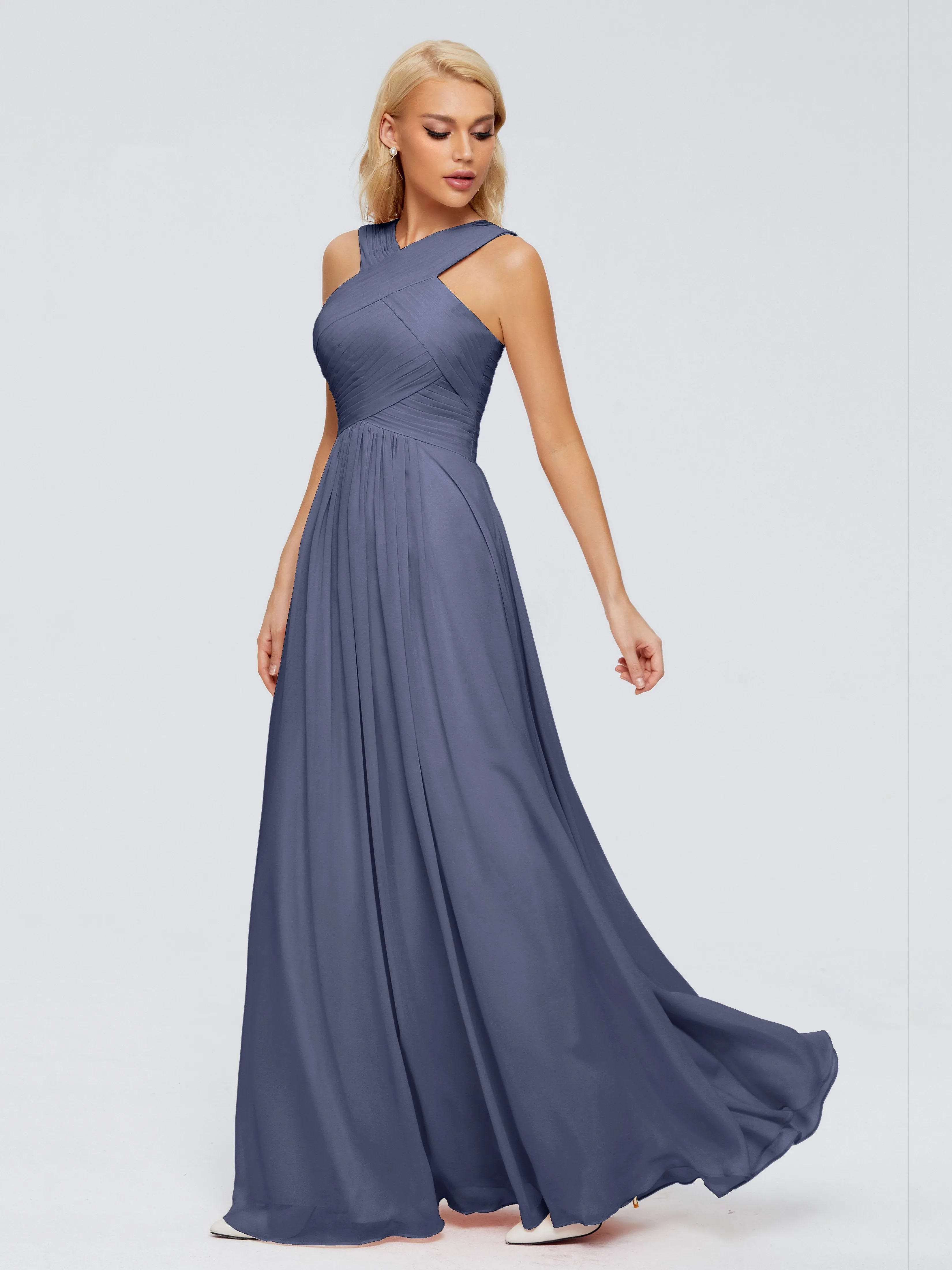 Aliyah Charming A-line Straps Chiffon Bridesmaid Dresses