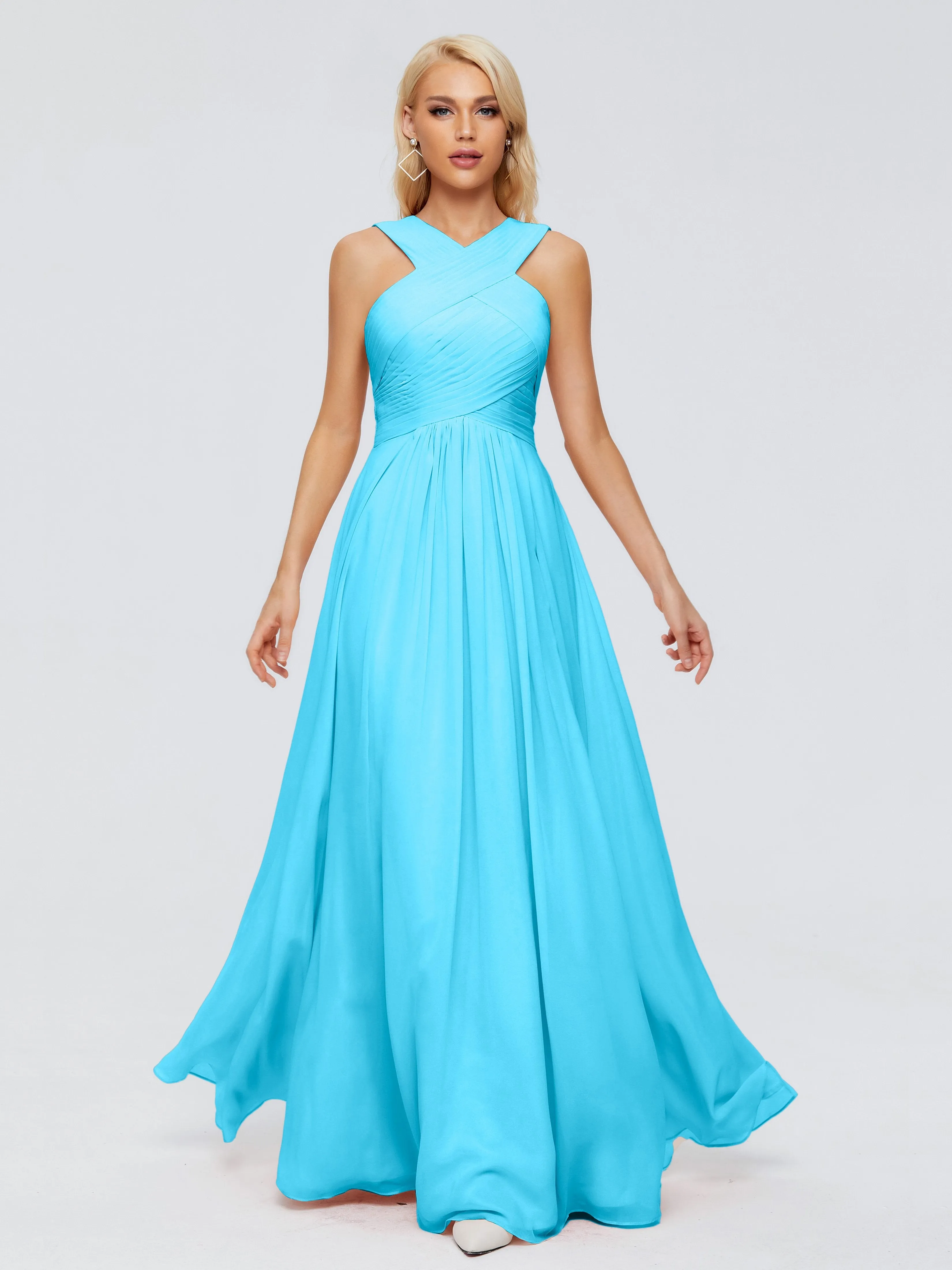 Aliyah Charming A-line Straps Chiffon Bridesmaid Dresses