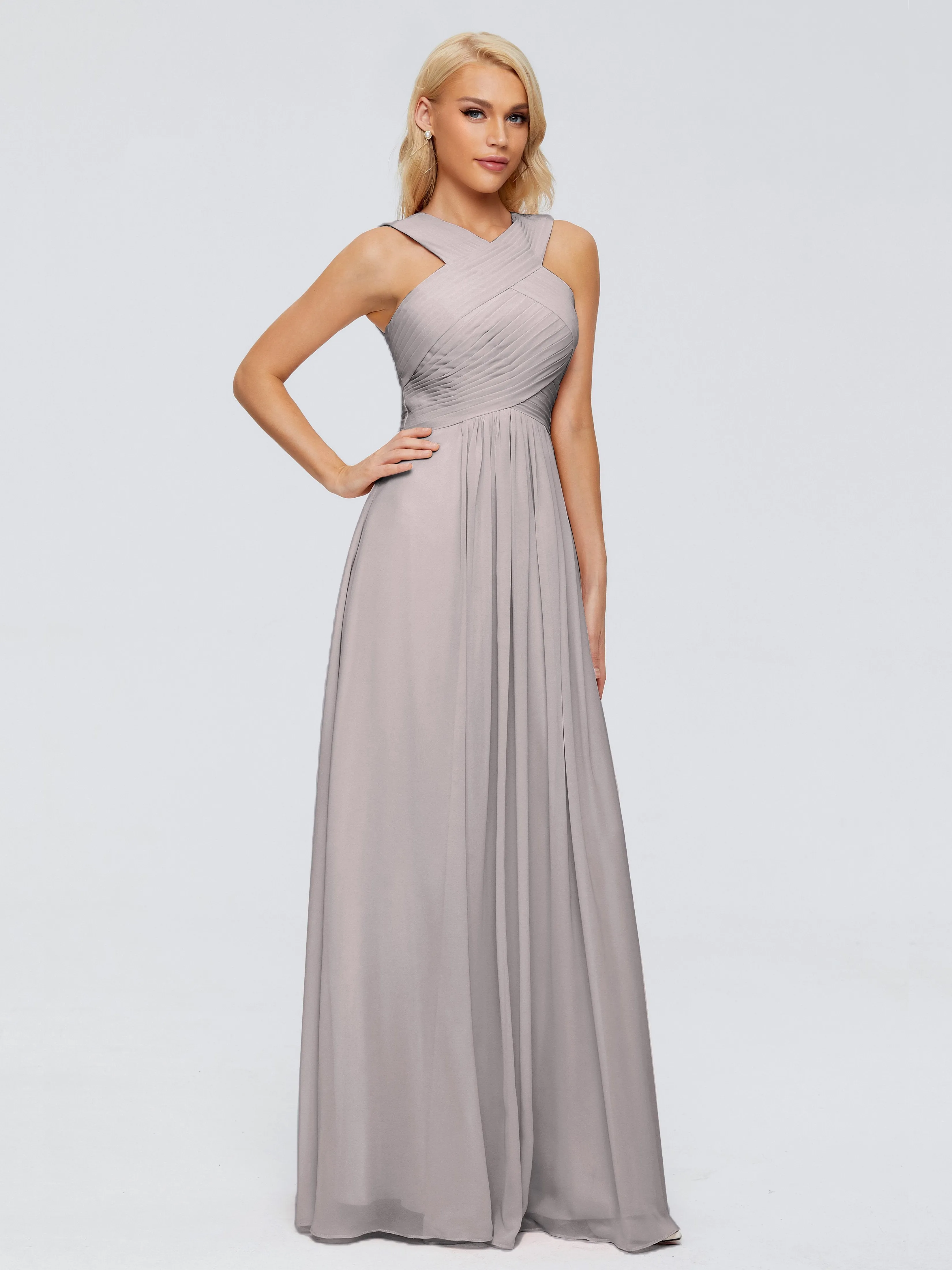 Aliyah Charming A-line Straps Chiffon Bridesmaid Dresses