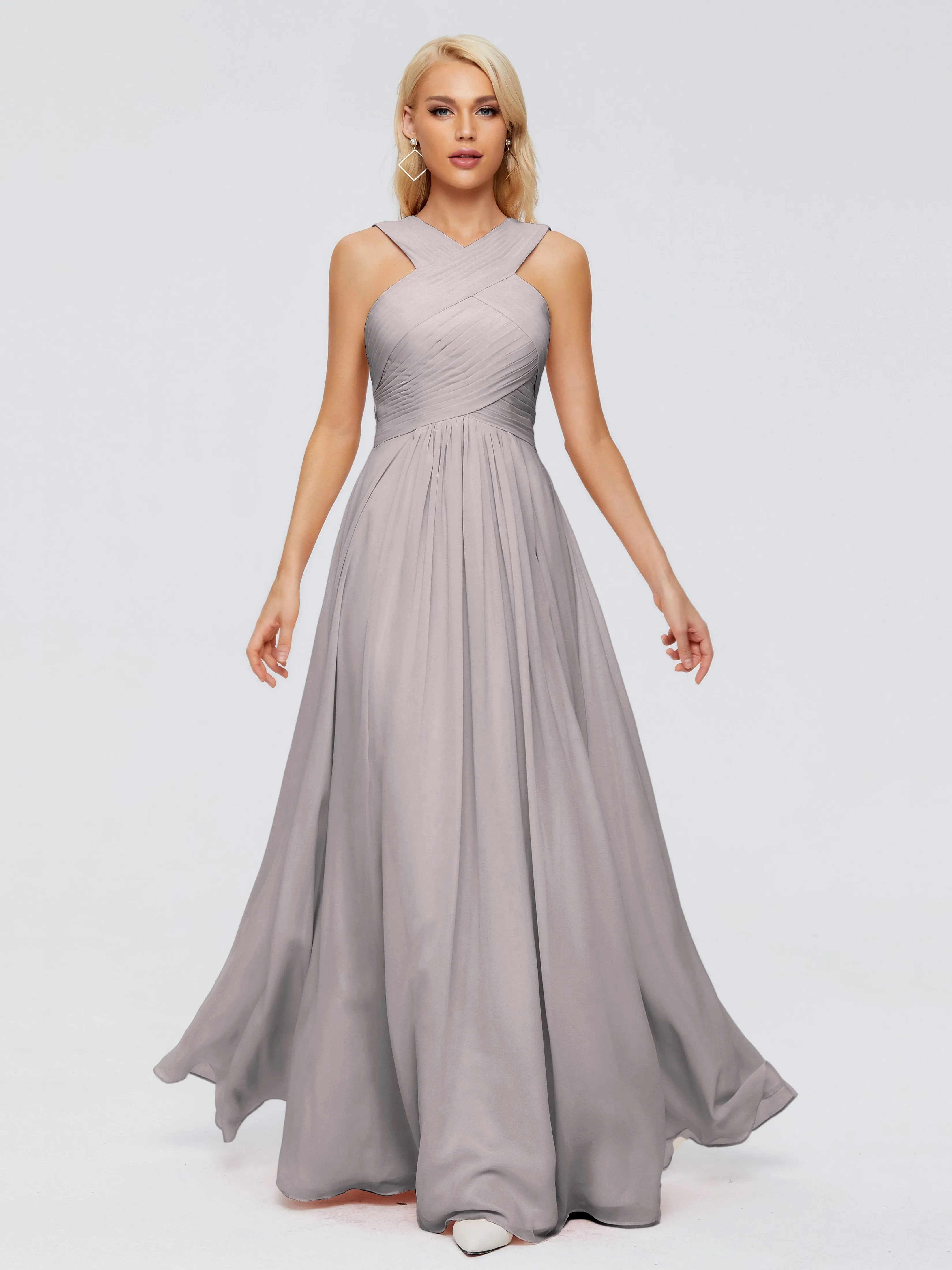 Aliyah Charming A-line Straps Chiffon Bridesmaid Dresses