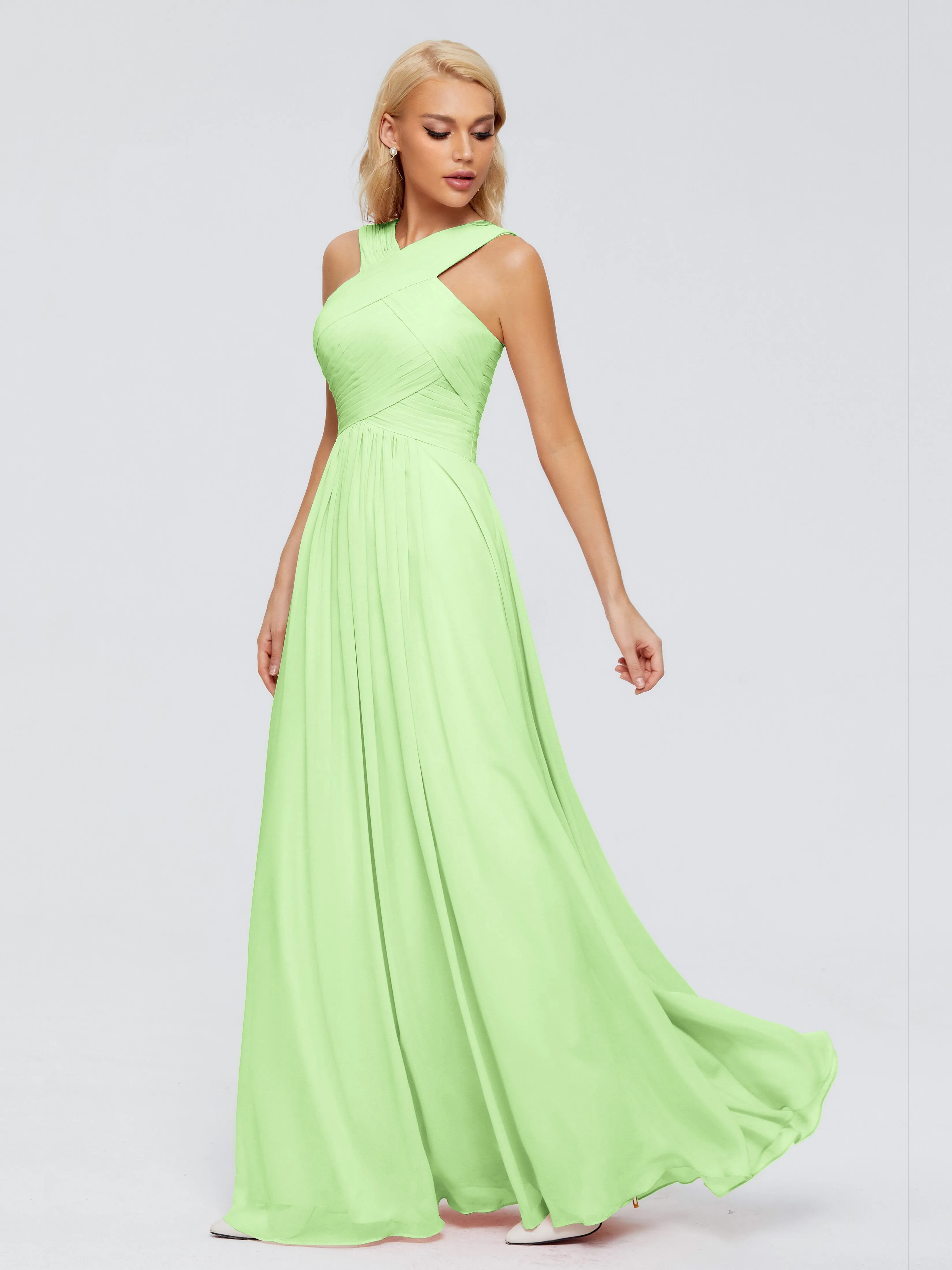 Aliyah Charming A-line Straps Chiffon Bridesmaid Dresses