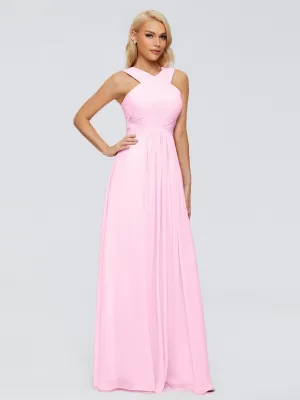 Aliyah Charming A-line Straps Chiffon Bridesmaid Dresses