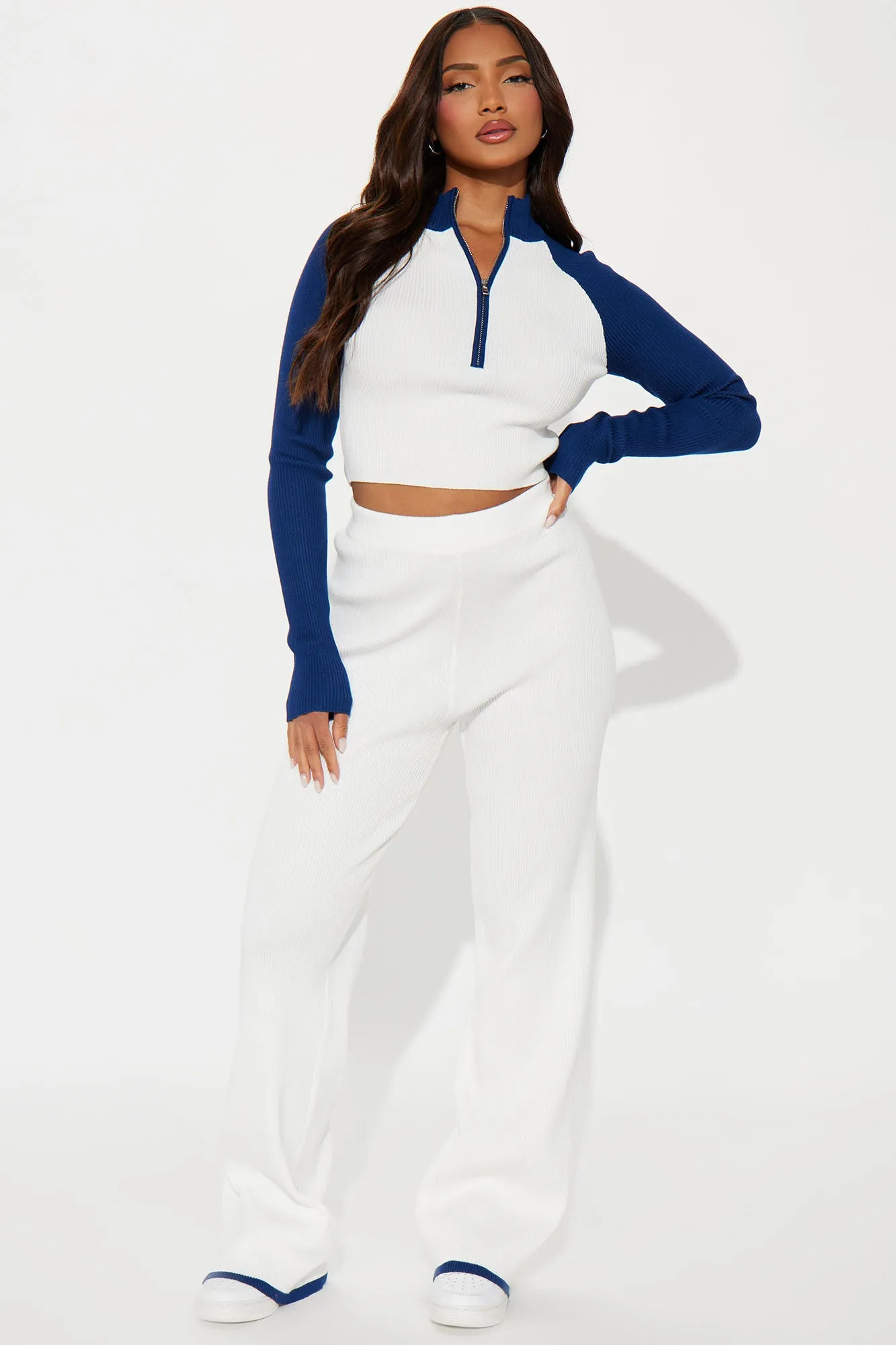 Alizha Sweater Pant Set - Ivory/combo