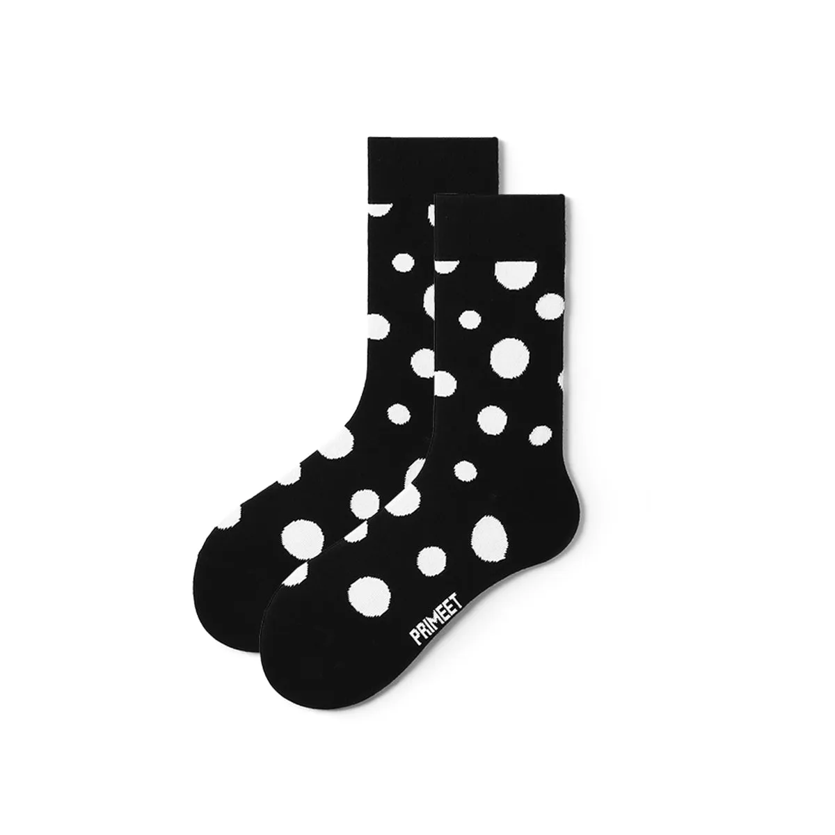 All Black All-season Men 5pcs Crew Socks Set