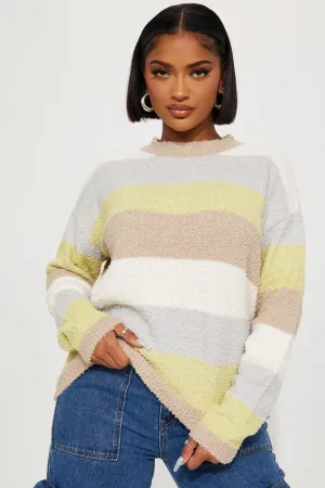 All Cozy Striped Sweater - Ivory/combo