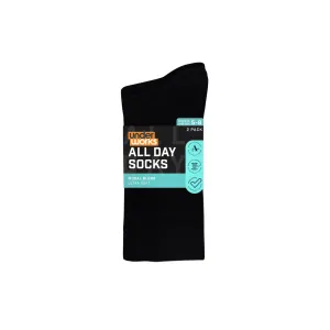 All Day Socks Ladies Modal Crew Black 2pk