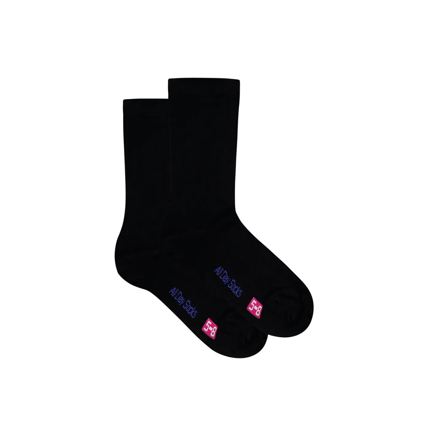 All Day Socks Ladies Modal Crew Black 2pk