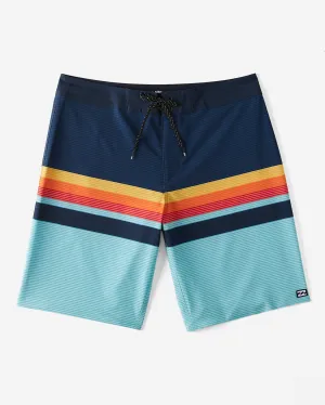 All Day Stripe Pro 20" Boardshorts - Blue