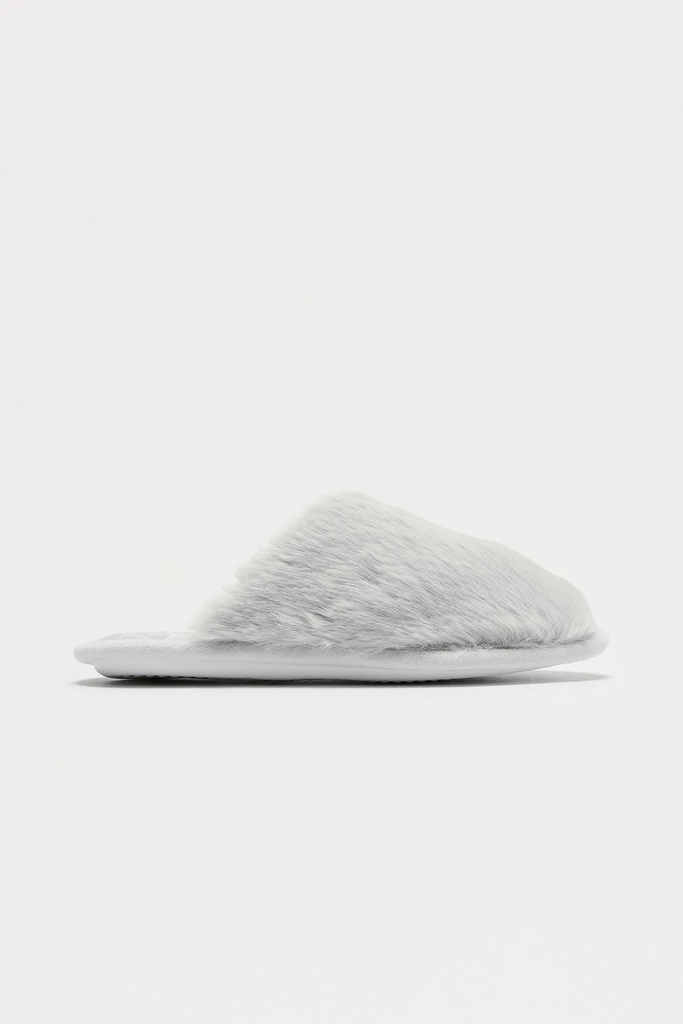 All Fuzzy Slippers - Grey