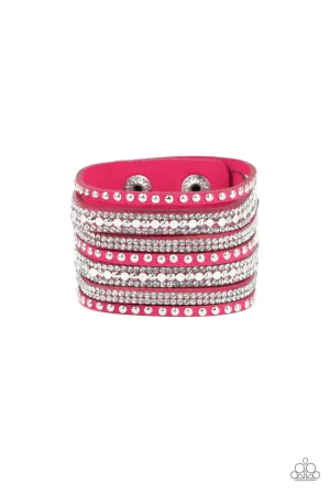 All Hustle and Hairspray Pink Paparazzi Bracelet