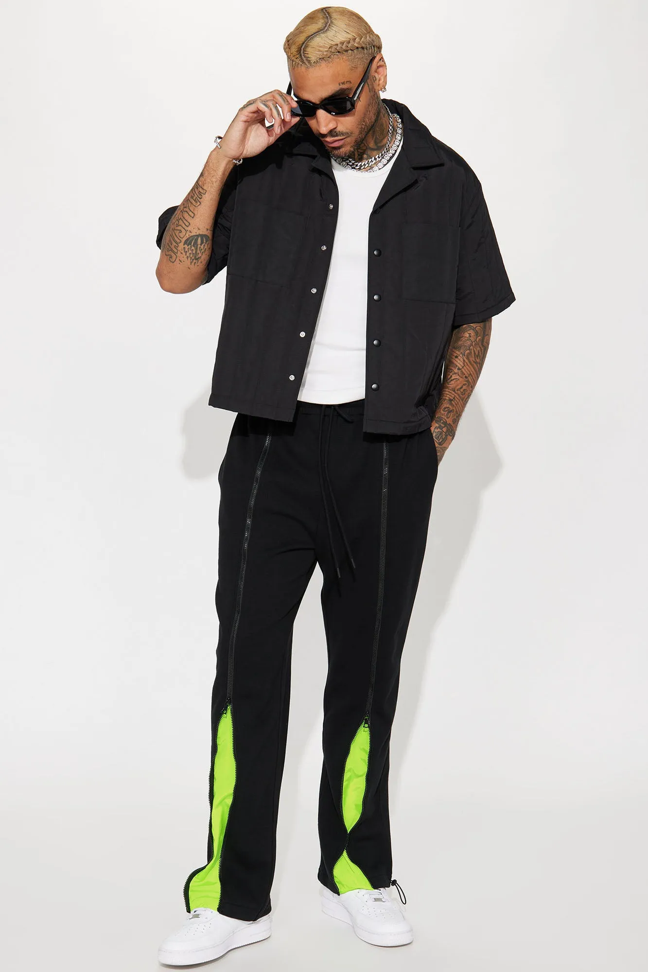 All In The Zippers Tyson Straight Sweatpant - Black