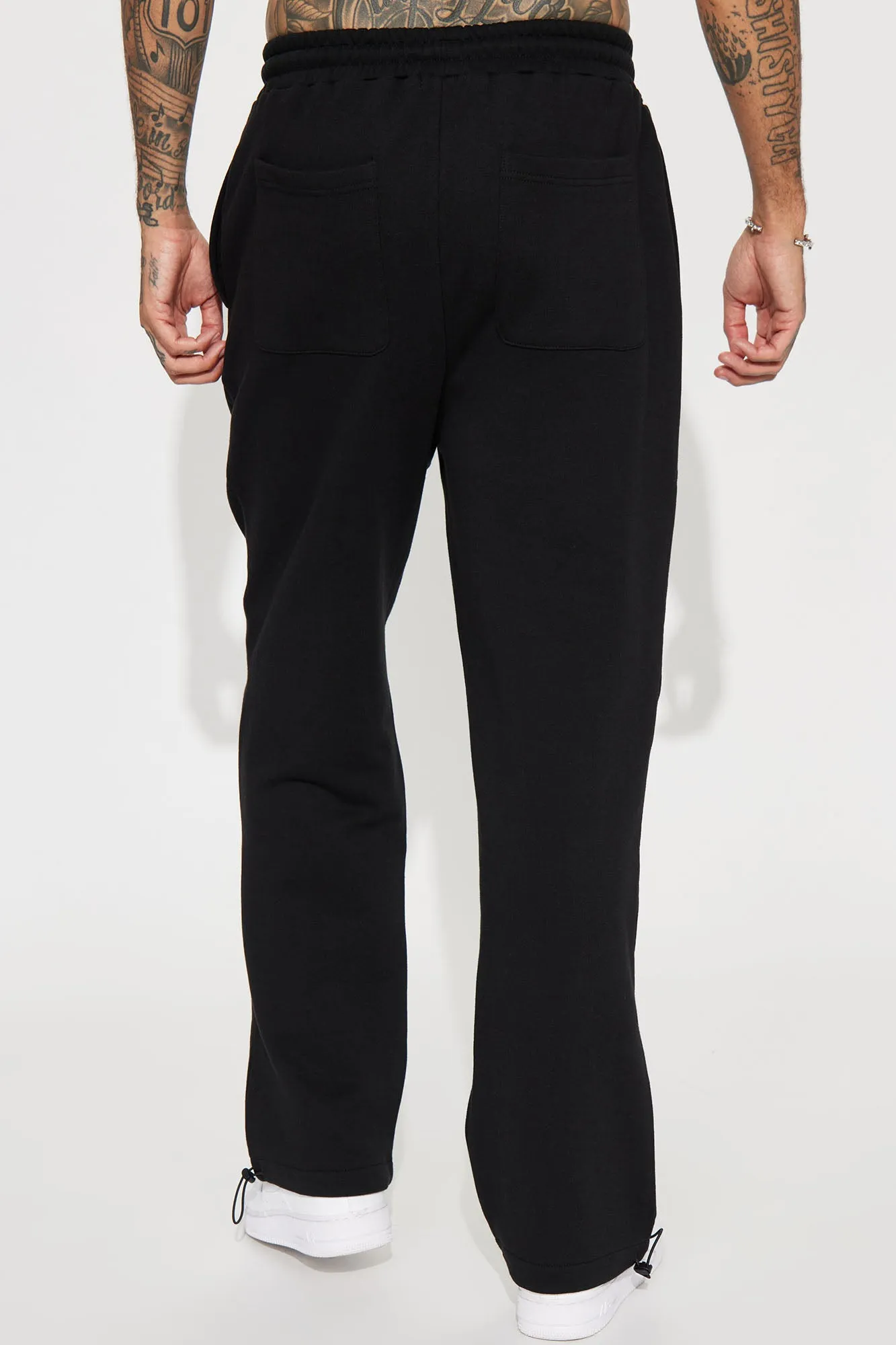 All In The Zippers Tyson Straight Sweatpant - Black