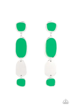 All Out Allure Green Paparazzi Earrings