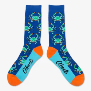 All Over Blue Crab Socks