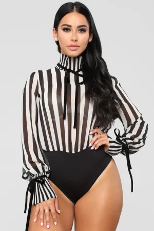 All Over Me Bodysuit - Black/White