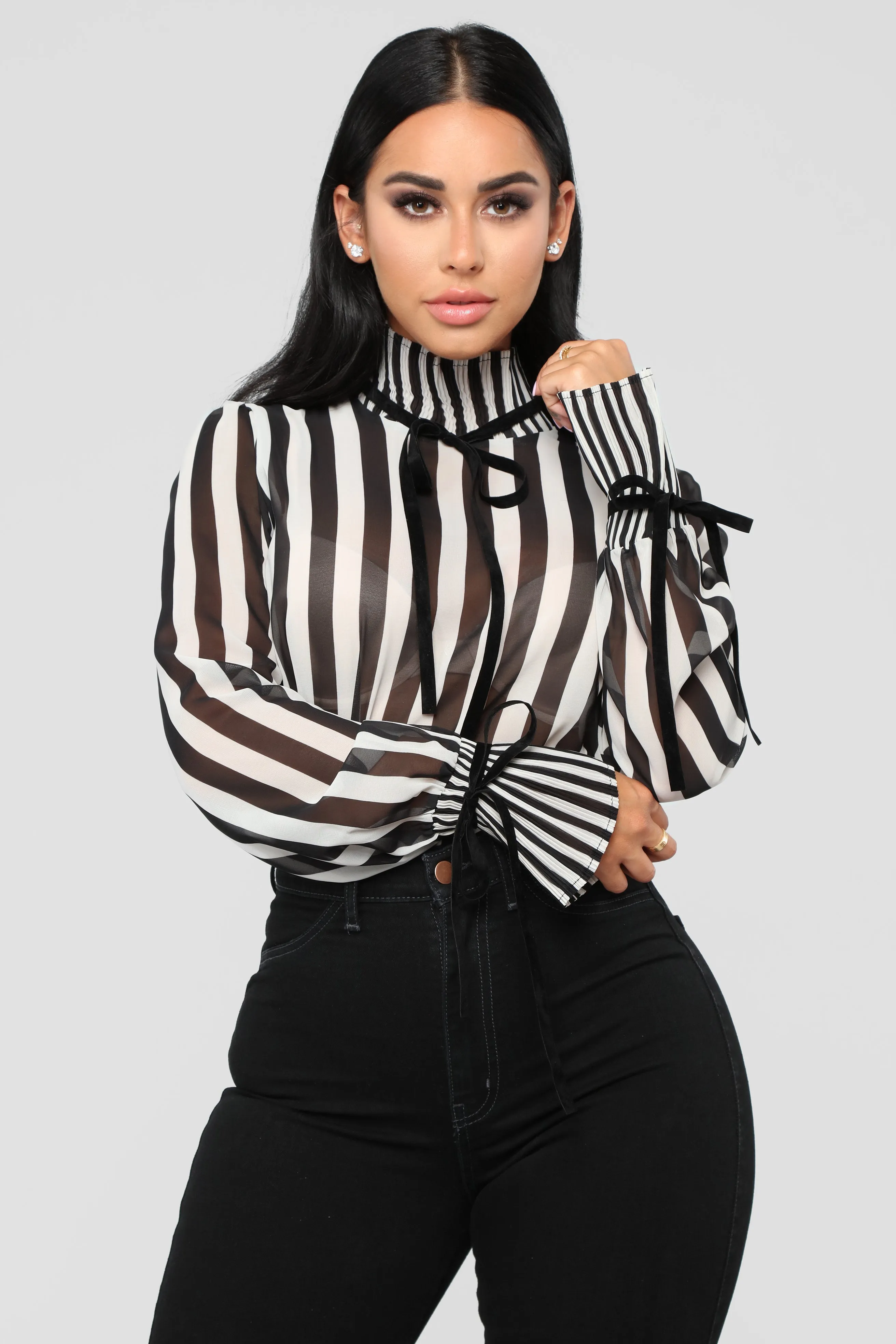 All Over Me Bodysuit - Black/White