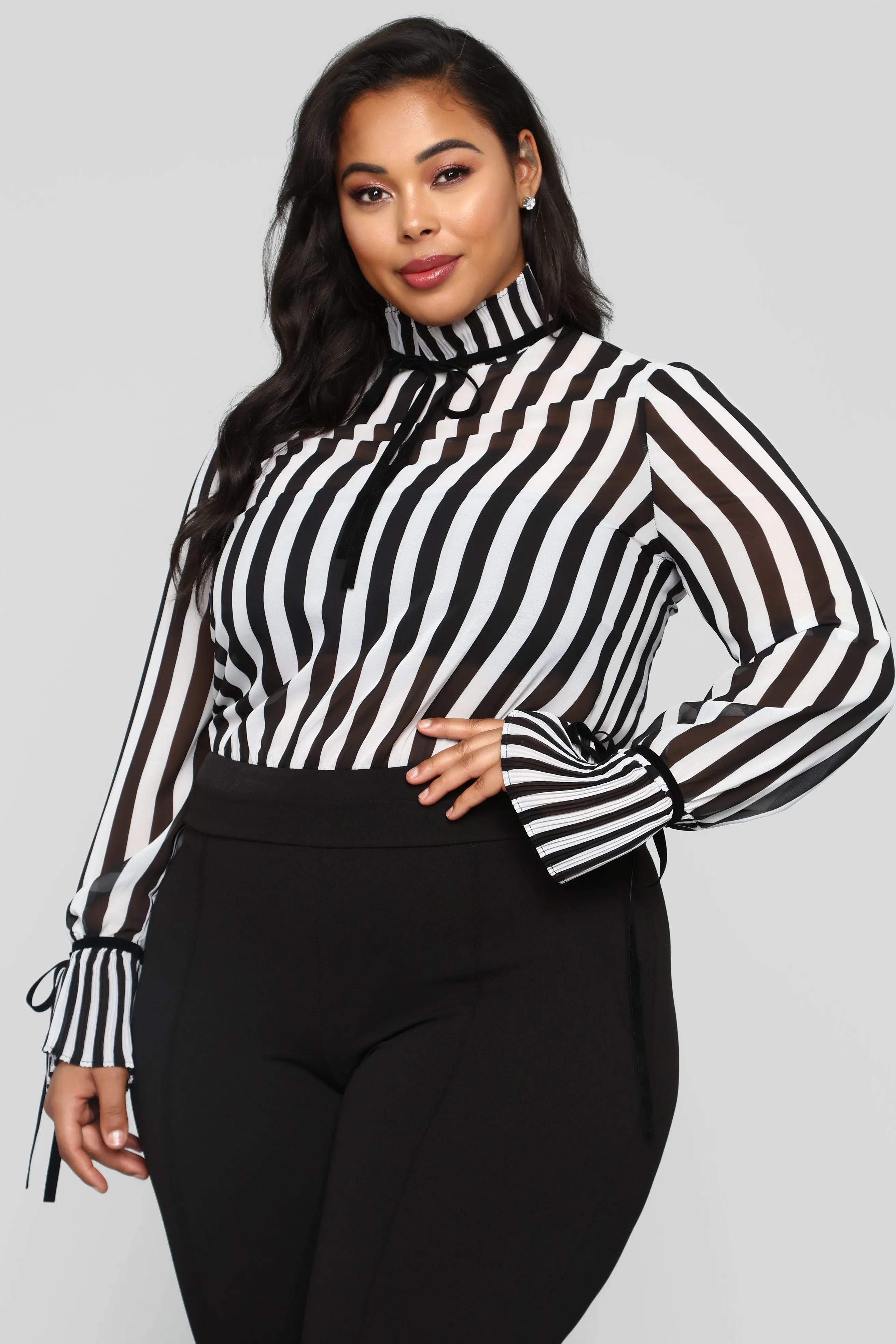 All Over Me Bodysuit - Black/White