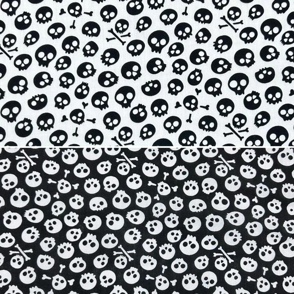 All Over Skulls Polycotton Fabric