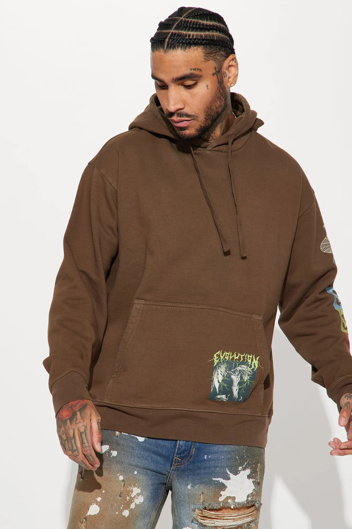 All Seeing Evolution Hoodie - Brown